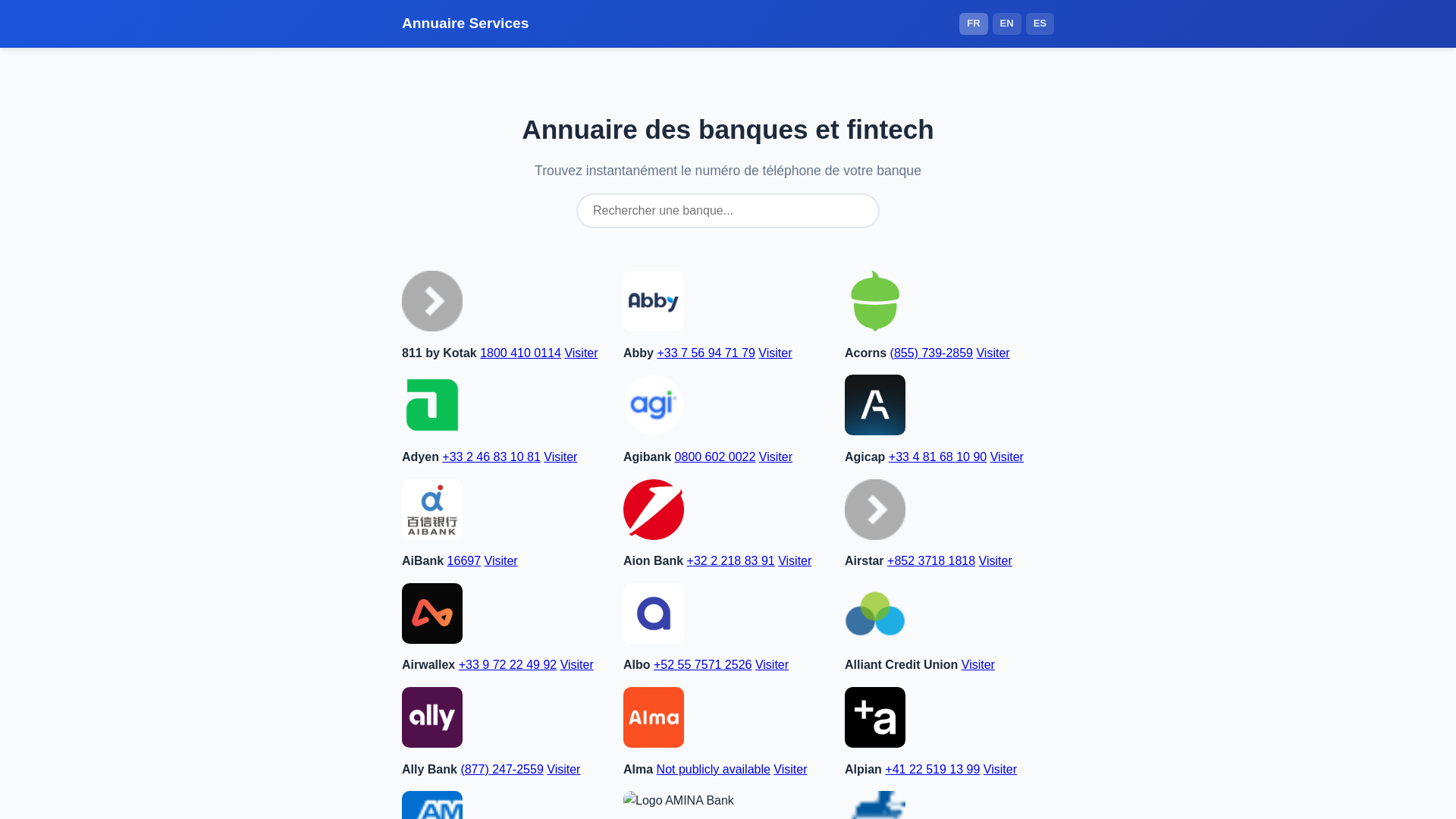 website screenshot of https://annuaire-services.pages.dev/