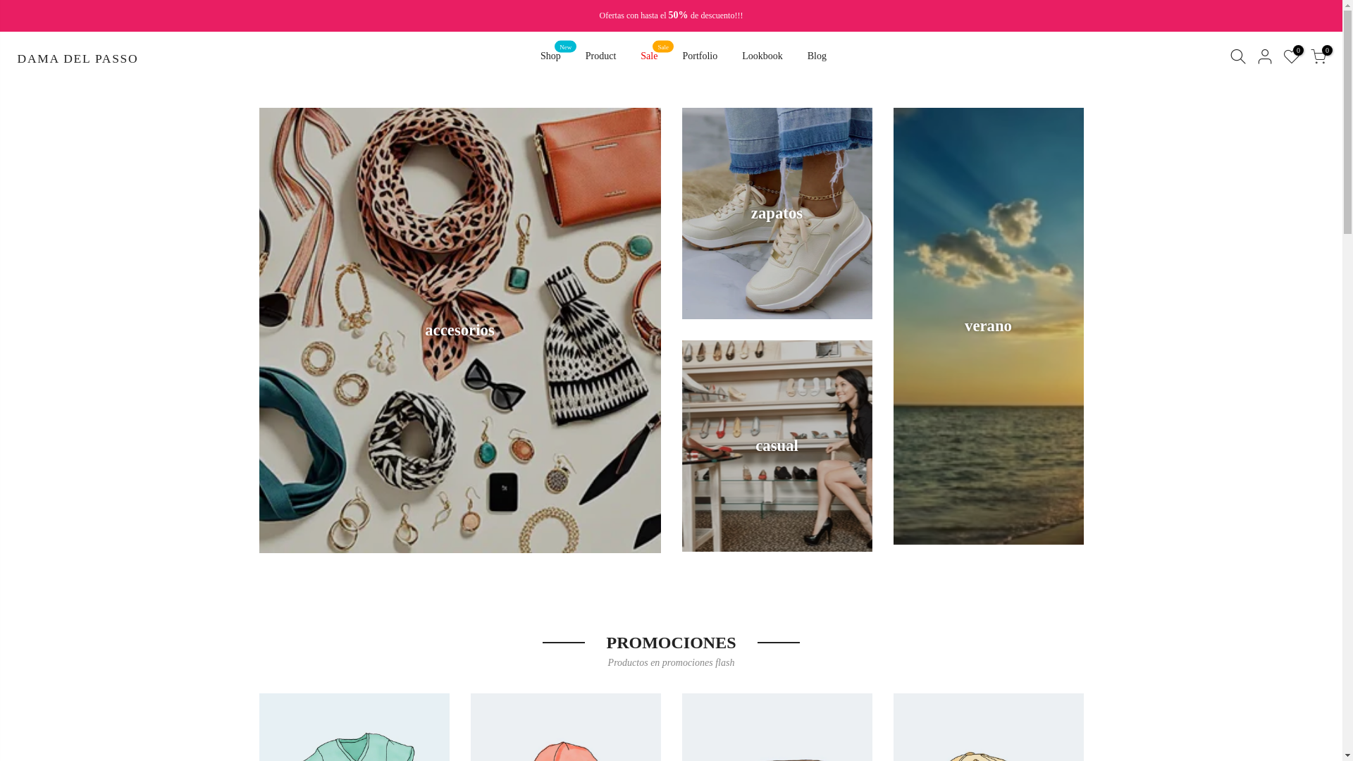 website screenshot of https://damadelpasso.online/