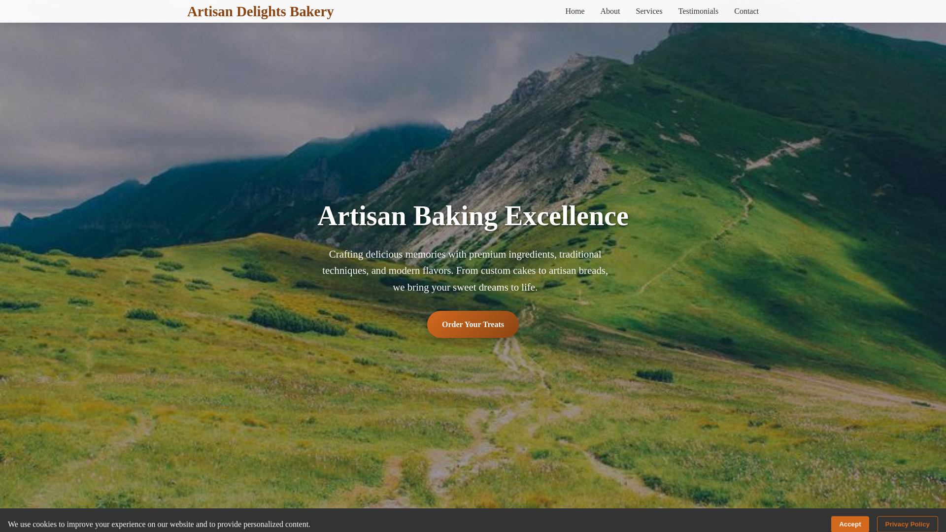 website screenshot of https://baketrustful.click/