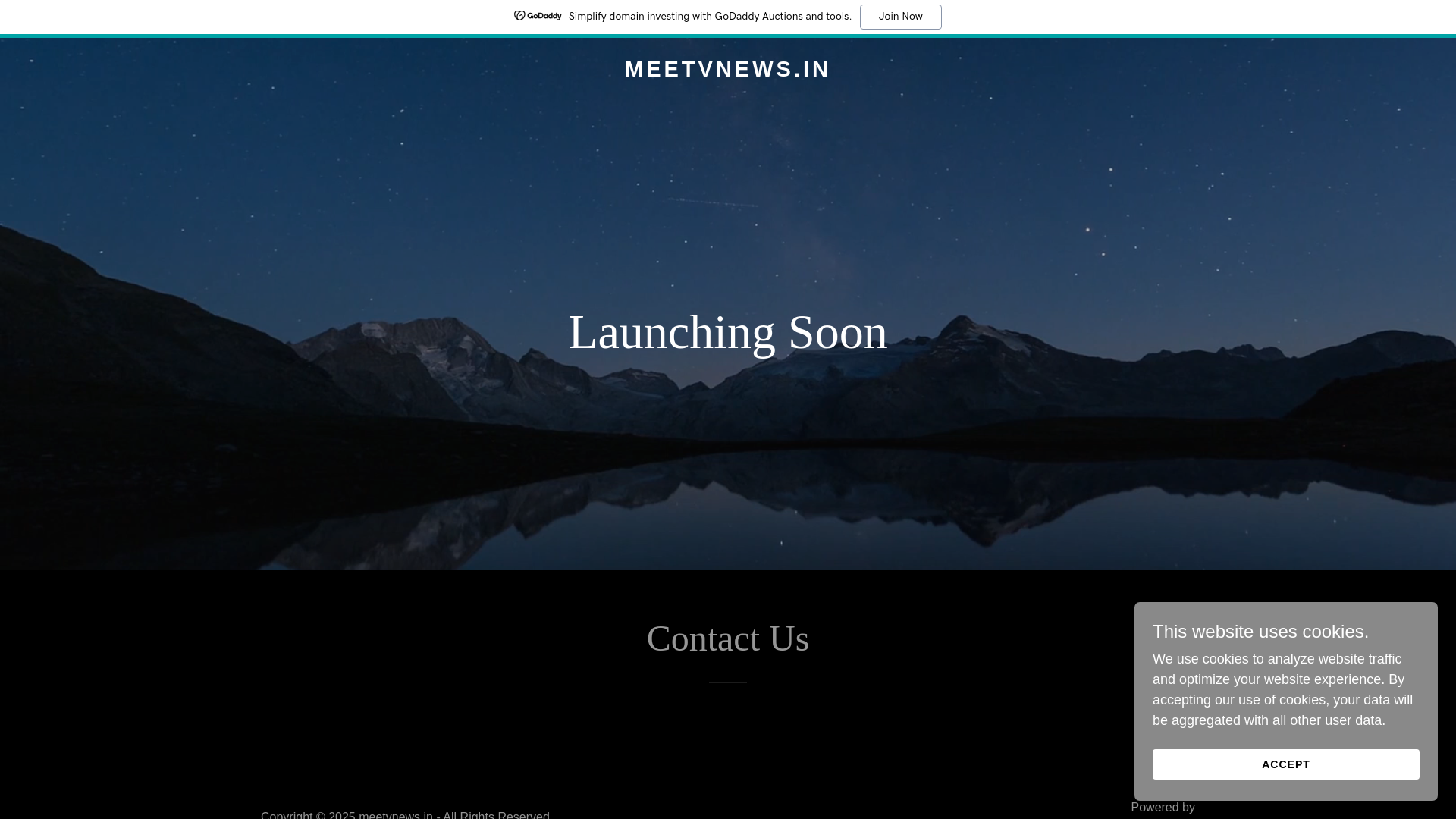 website screenshot of https://meetvnews.in