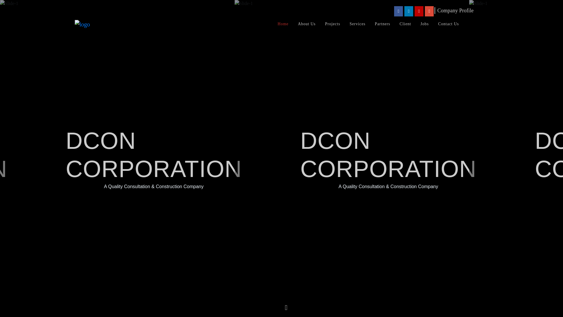website screenshot of https://dconcorporation.com/