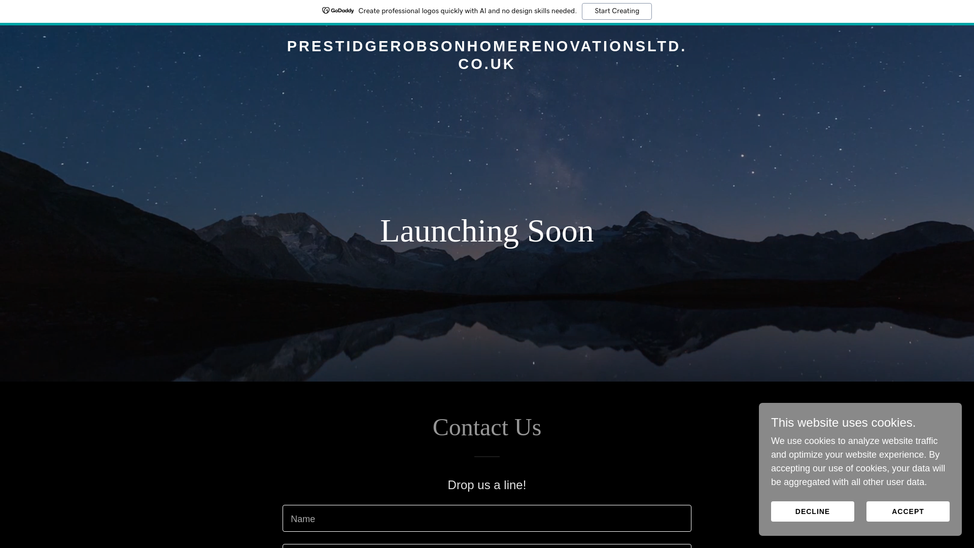 website screenshot of https://prestidgerobsonhomerenovationsltd.co.uk/