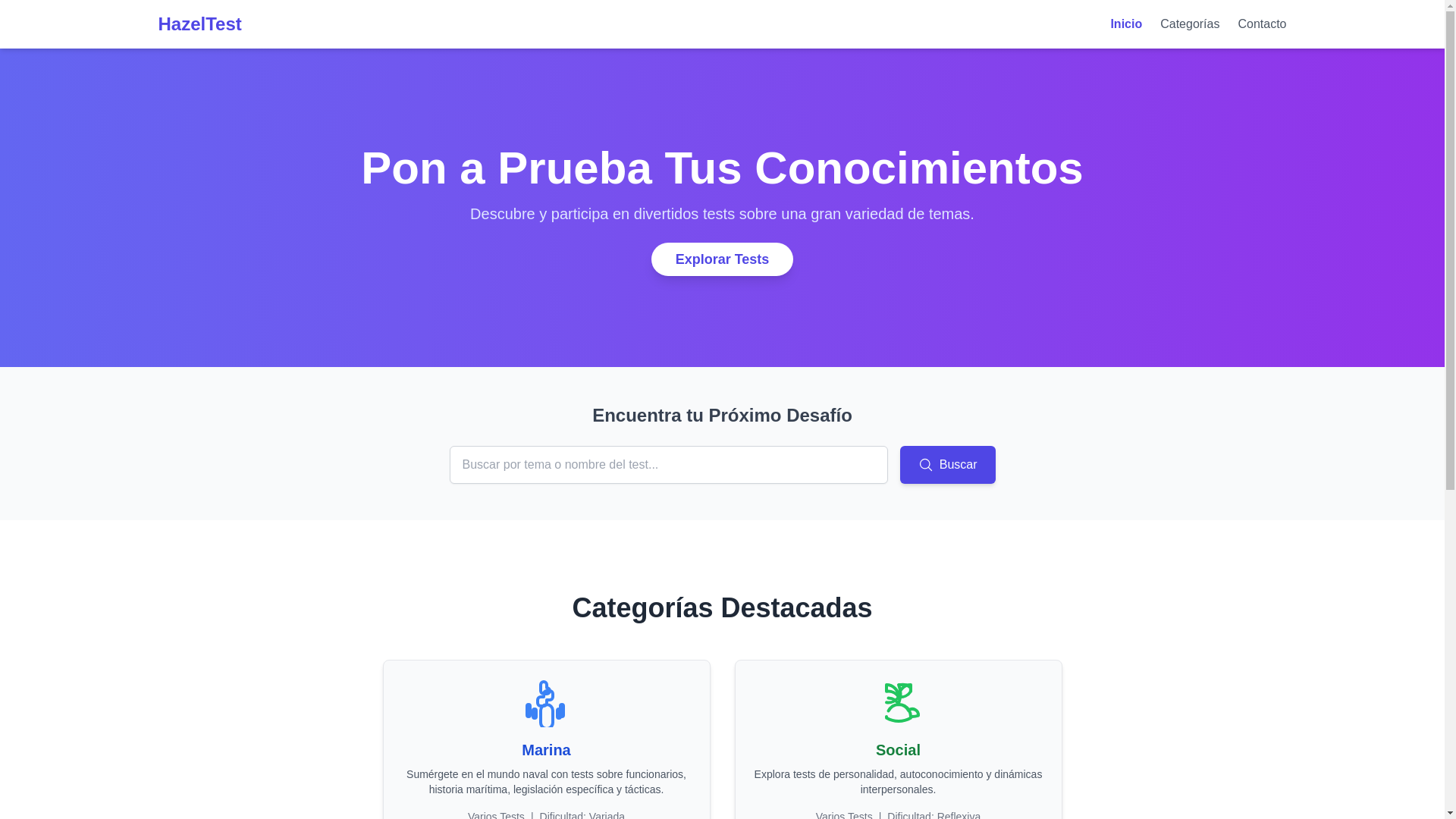 website screenshot of https://hazeltest.pages.dev/