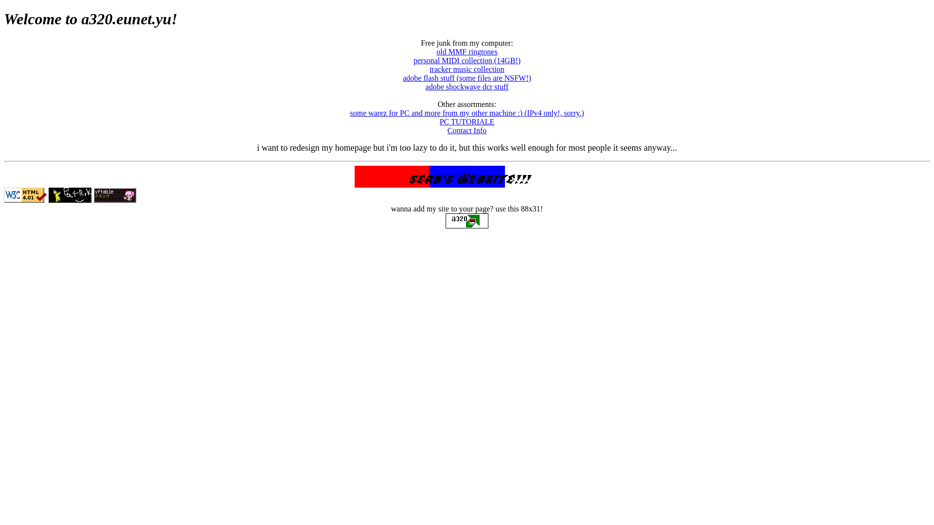 website screenshot of https://a320.grue.club/