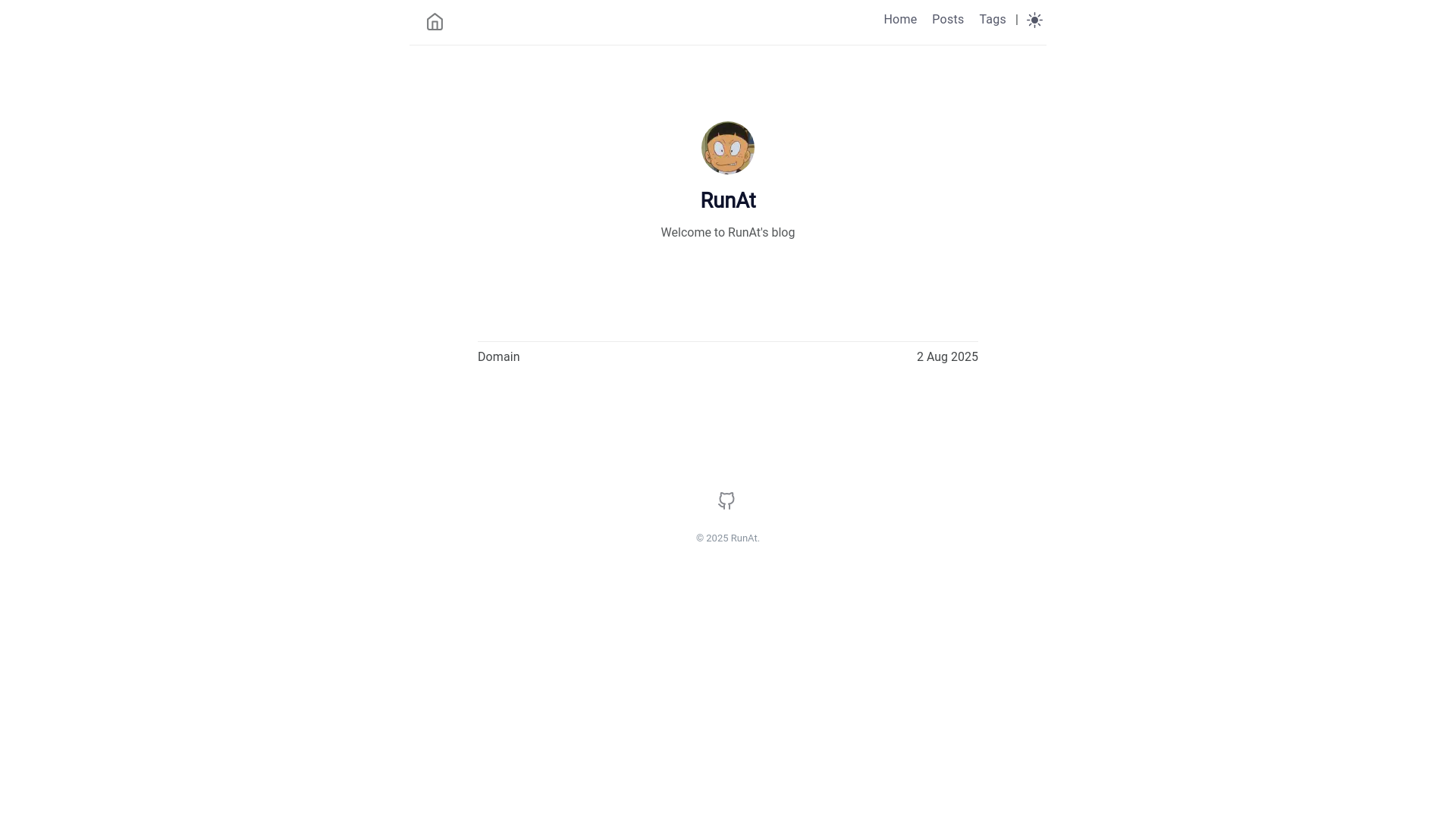 website screenshot of https://blog.runat.xyz/