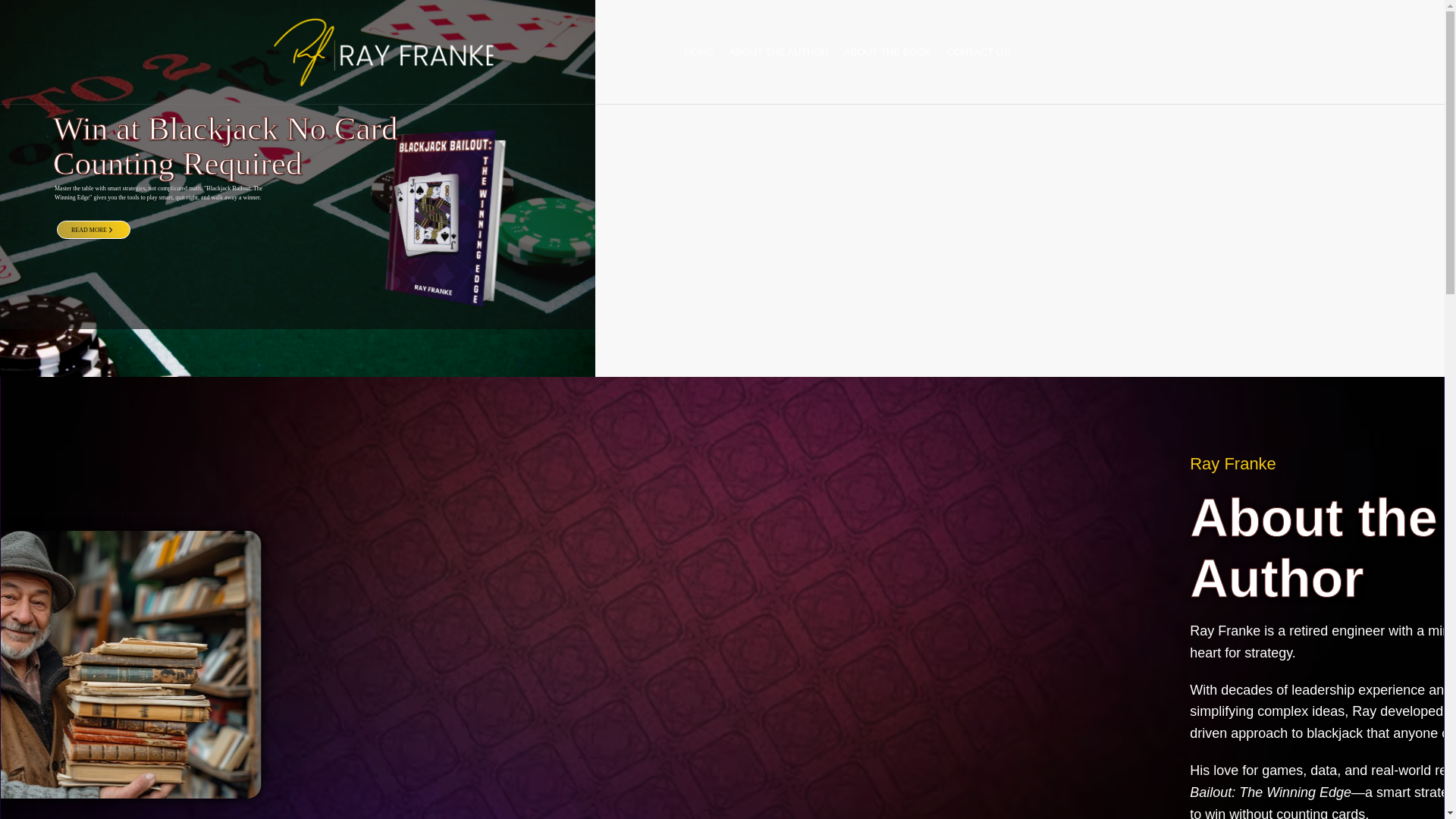 website screenshot of https://rayfrankeauthor.com/