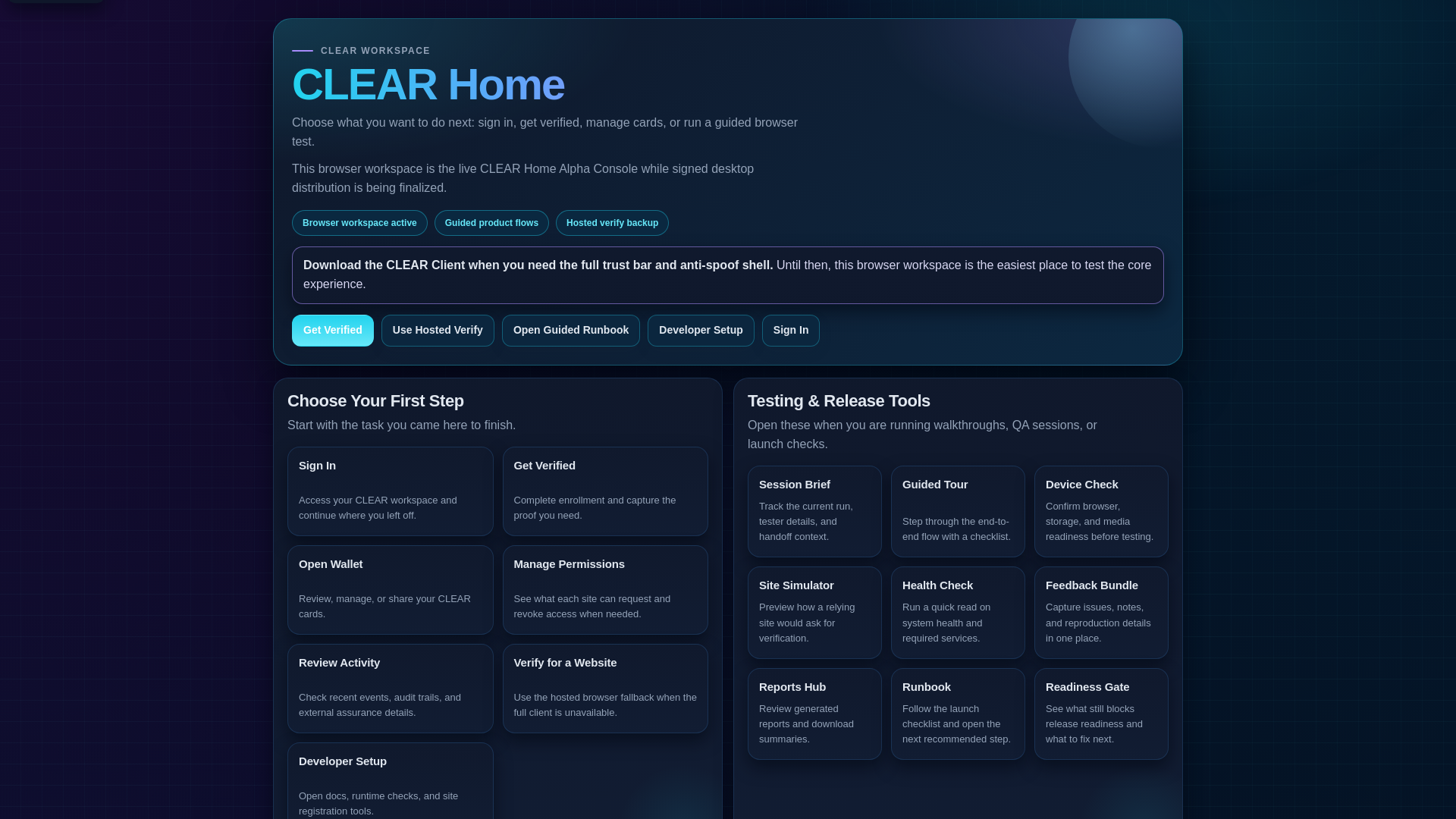 website screenshot of https://clear-home-network.pages.dev/