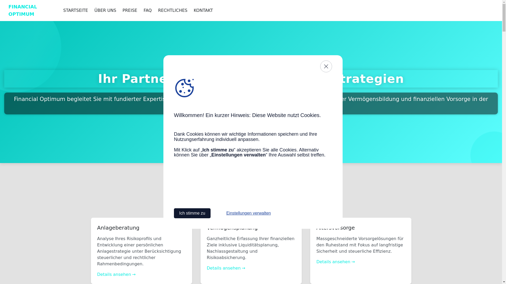 website screenshot of https://finanzoptimum.com/