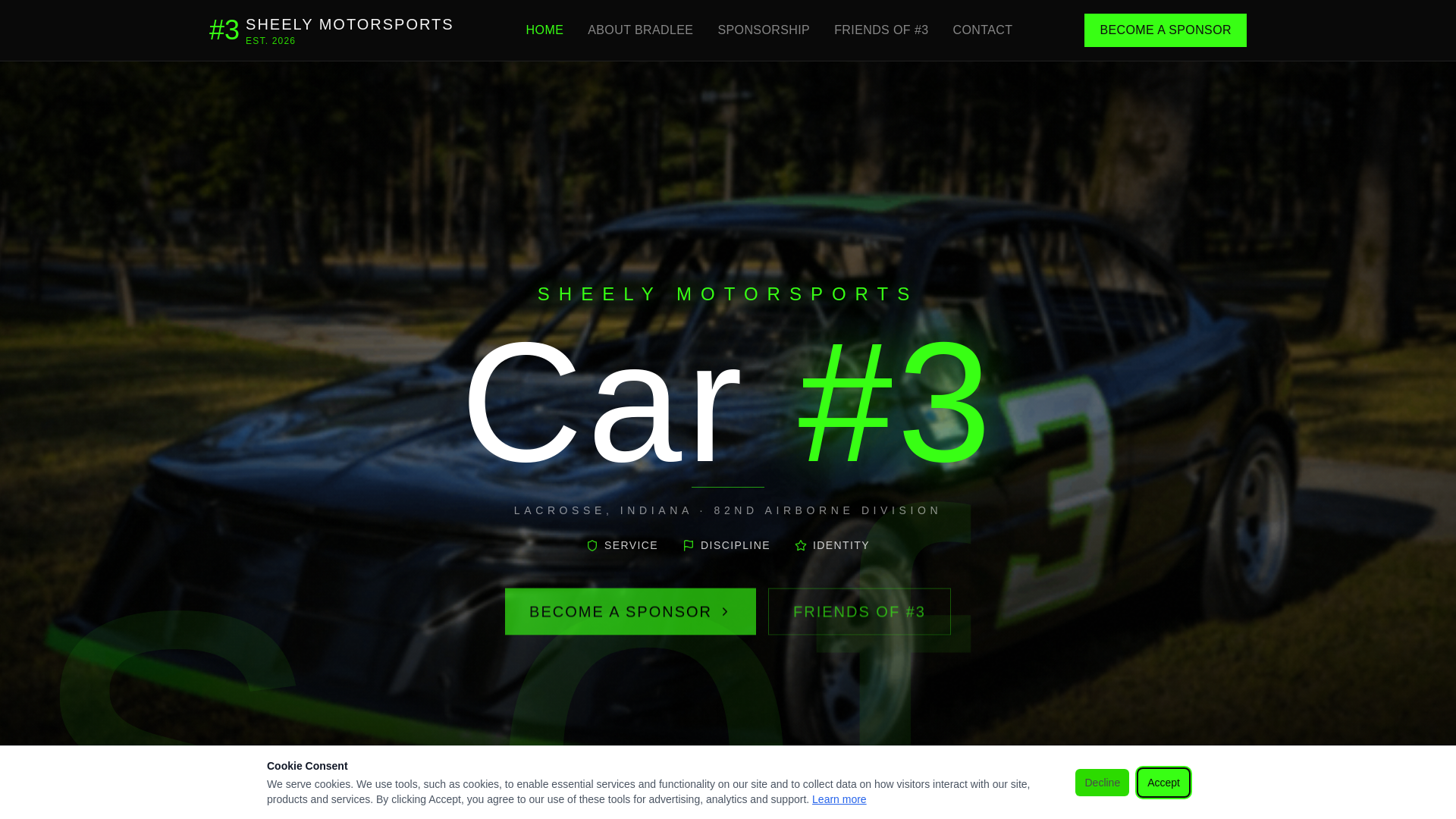 website screenshot of https://sheelymotorsports.com/