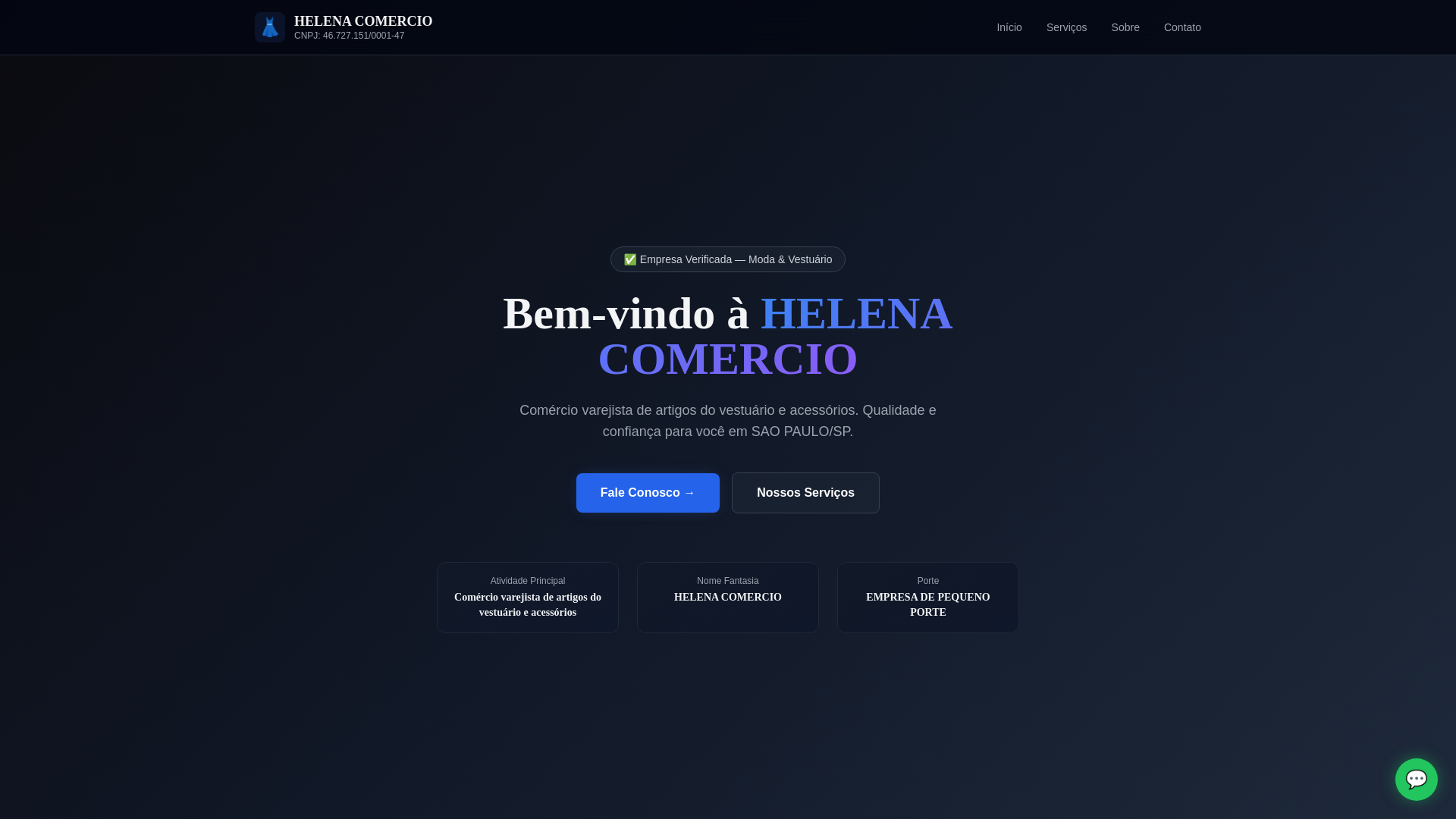 website screenshot of https://helencomercios.pages.dev/