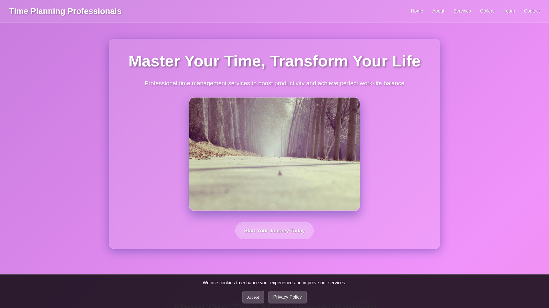 website screenshot of https://timeplanningprofessionals.shop/
