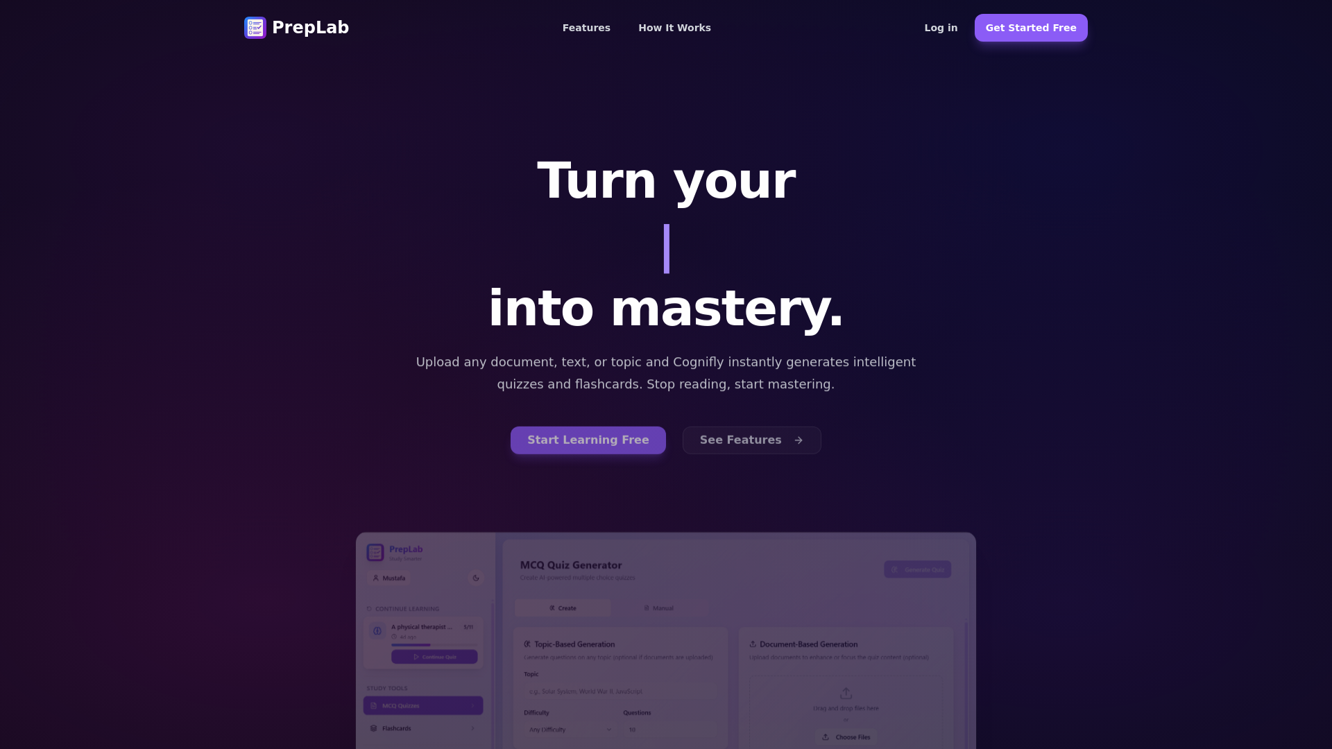 website screenshot of https://mcqs-quiz.pages.dev/