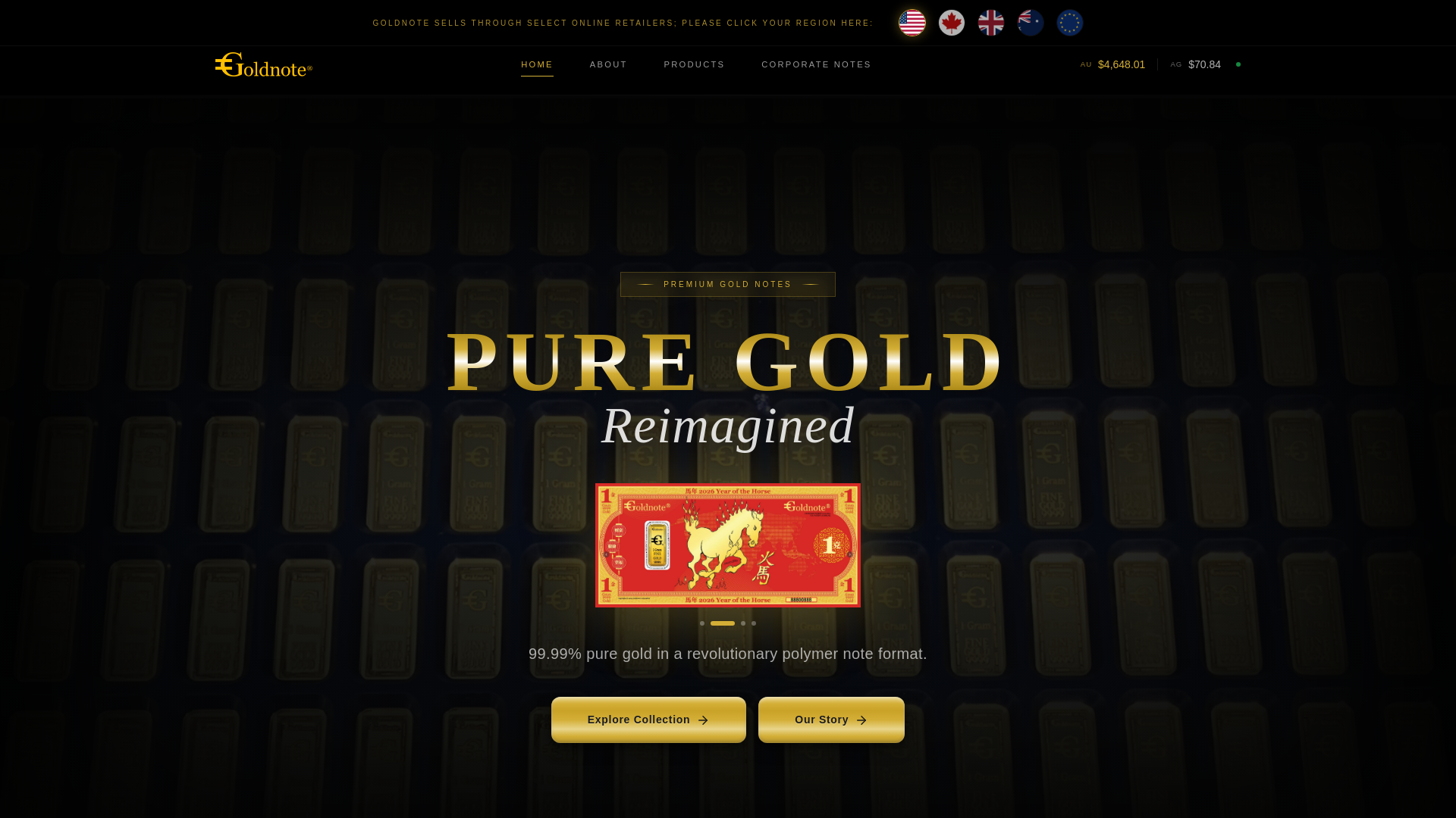 website screenshot of https://goldnote.pages.dev/