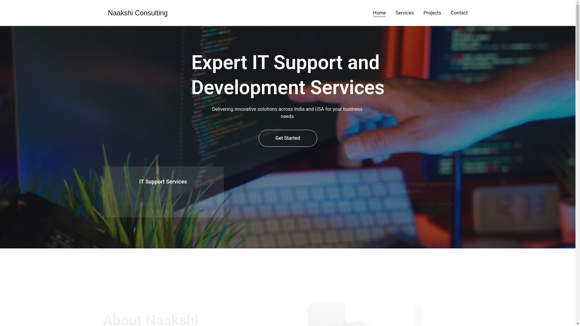 website screenshot of https://naakshiconsulting.in/
