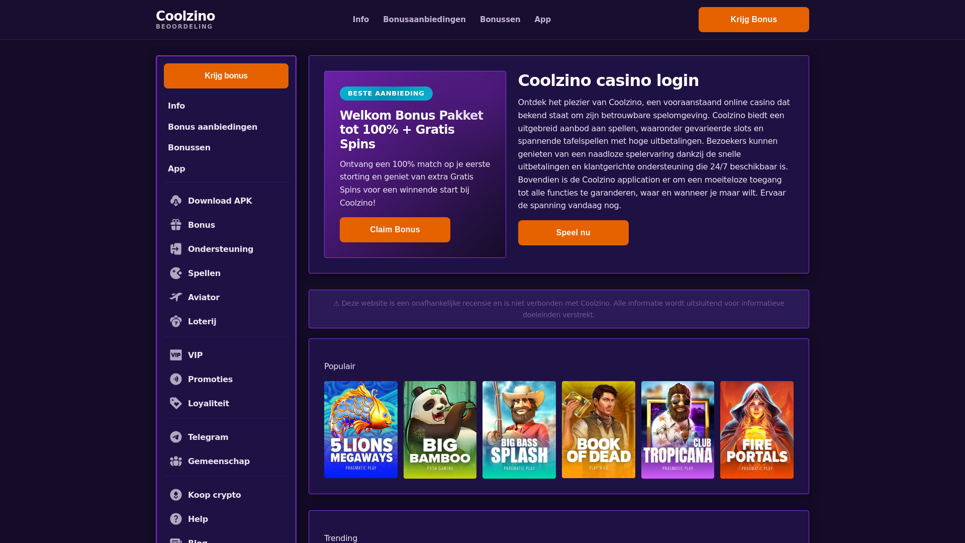 website screenshot of https://coolzinocasinobelgie-com.pages.dev/