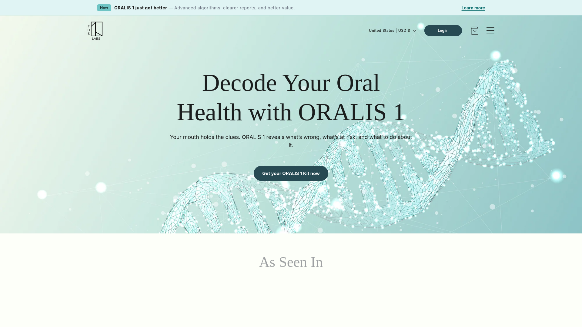 website screenshot of https://thslabs.co/