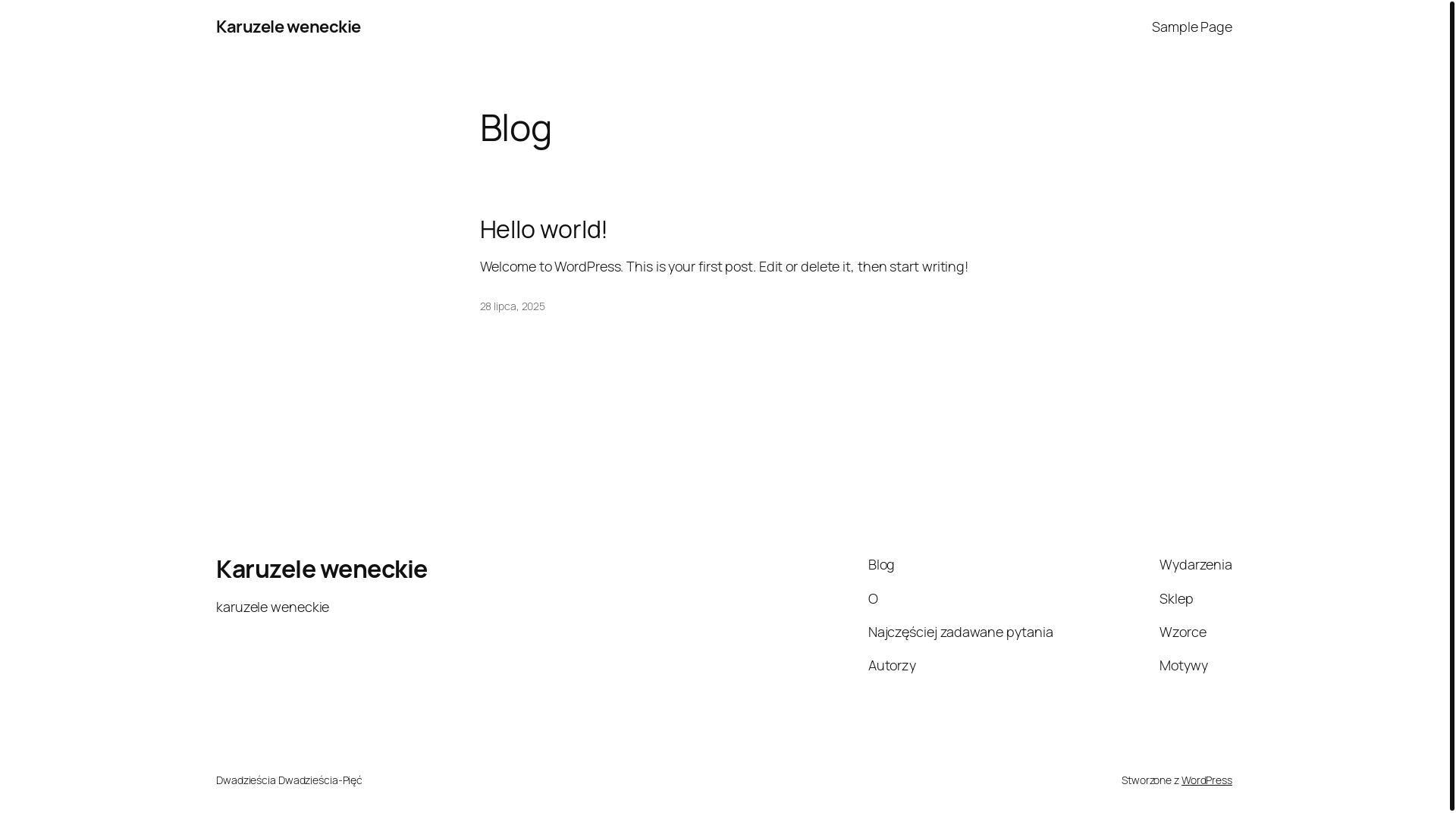 website screenshot of https://karuzele-weneckie.com/