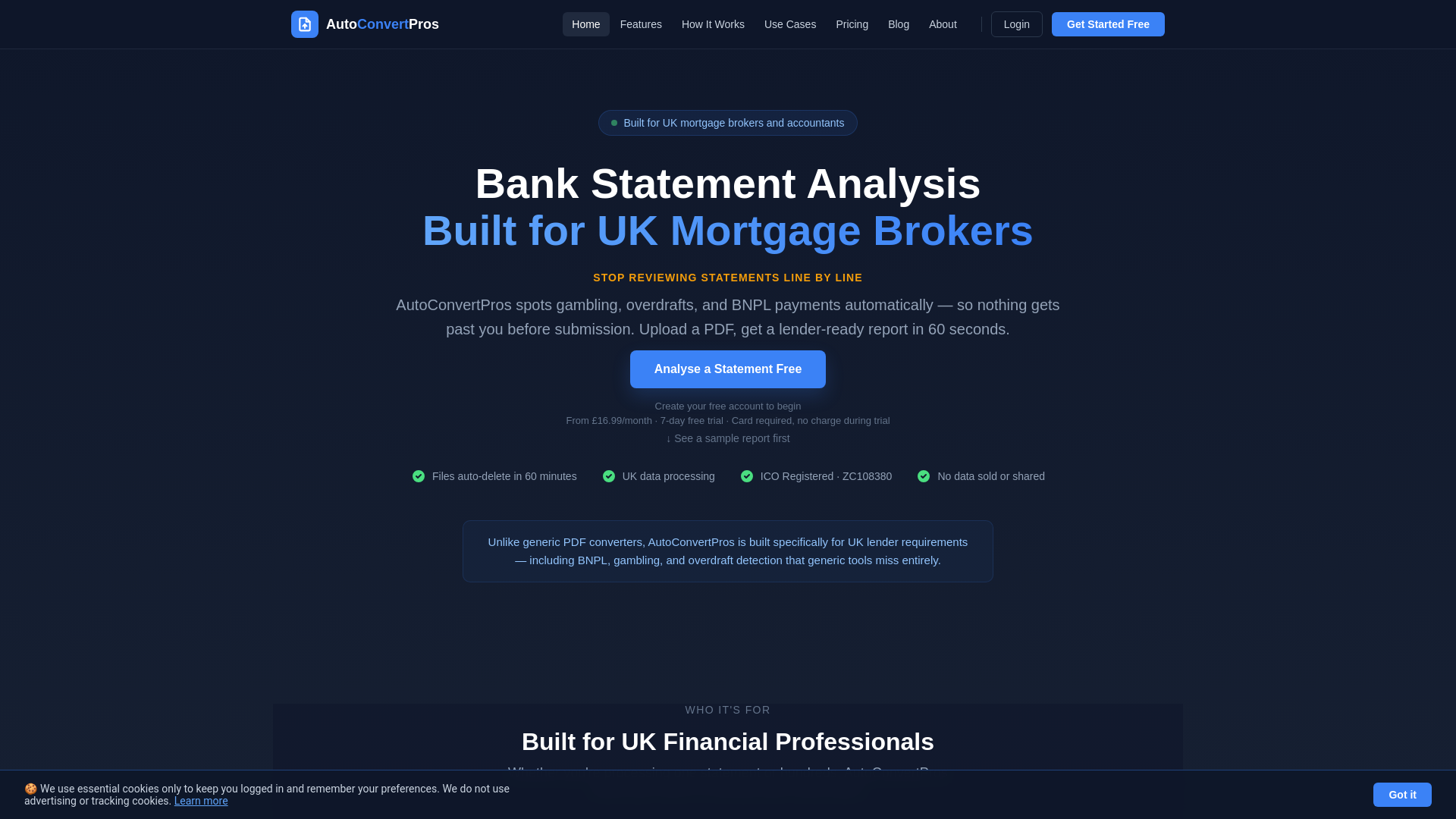 website screenshot of https://autoconvertpros.com/