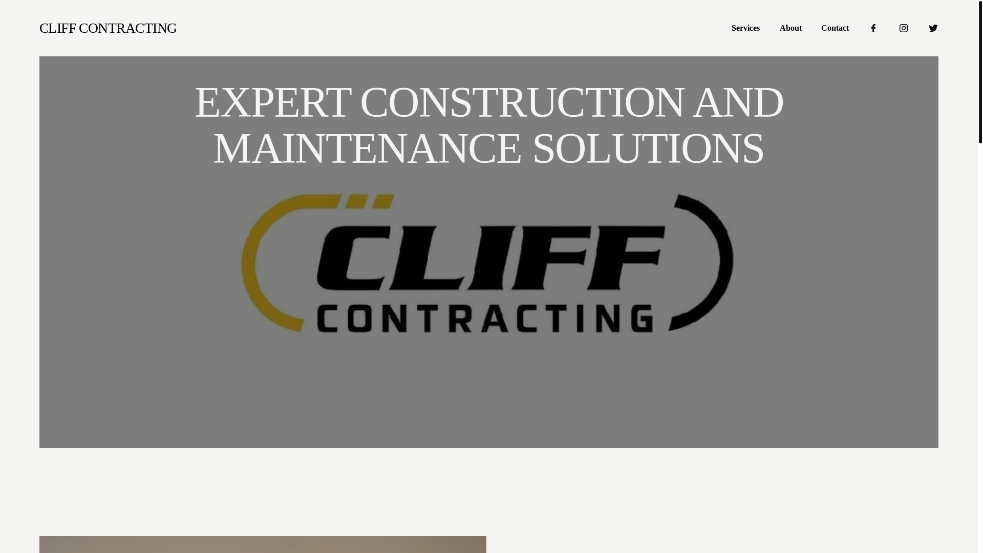 website screenshot of https://cliffcontracting.com/