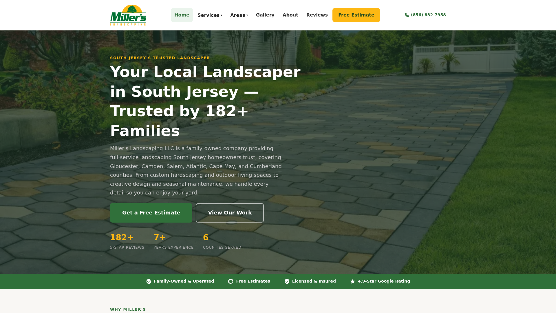 website screenshot of https://milleuslandscape.pages.dev/