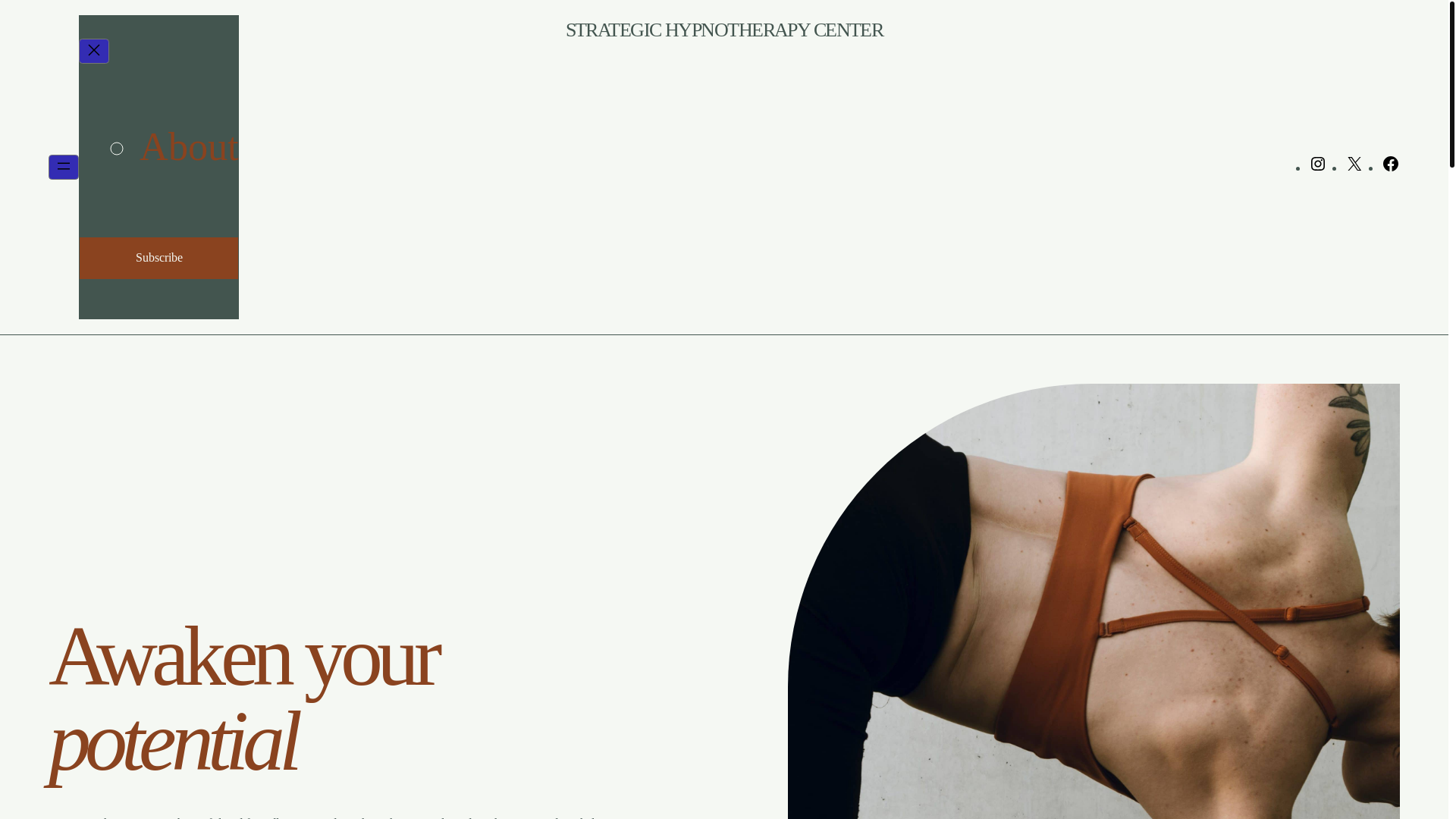 website screenshot of https://strategichypnotherapycenter.com/