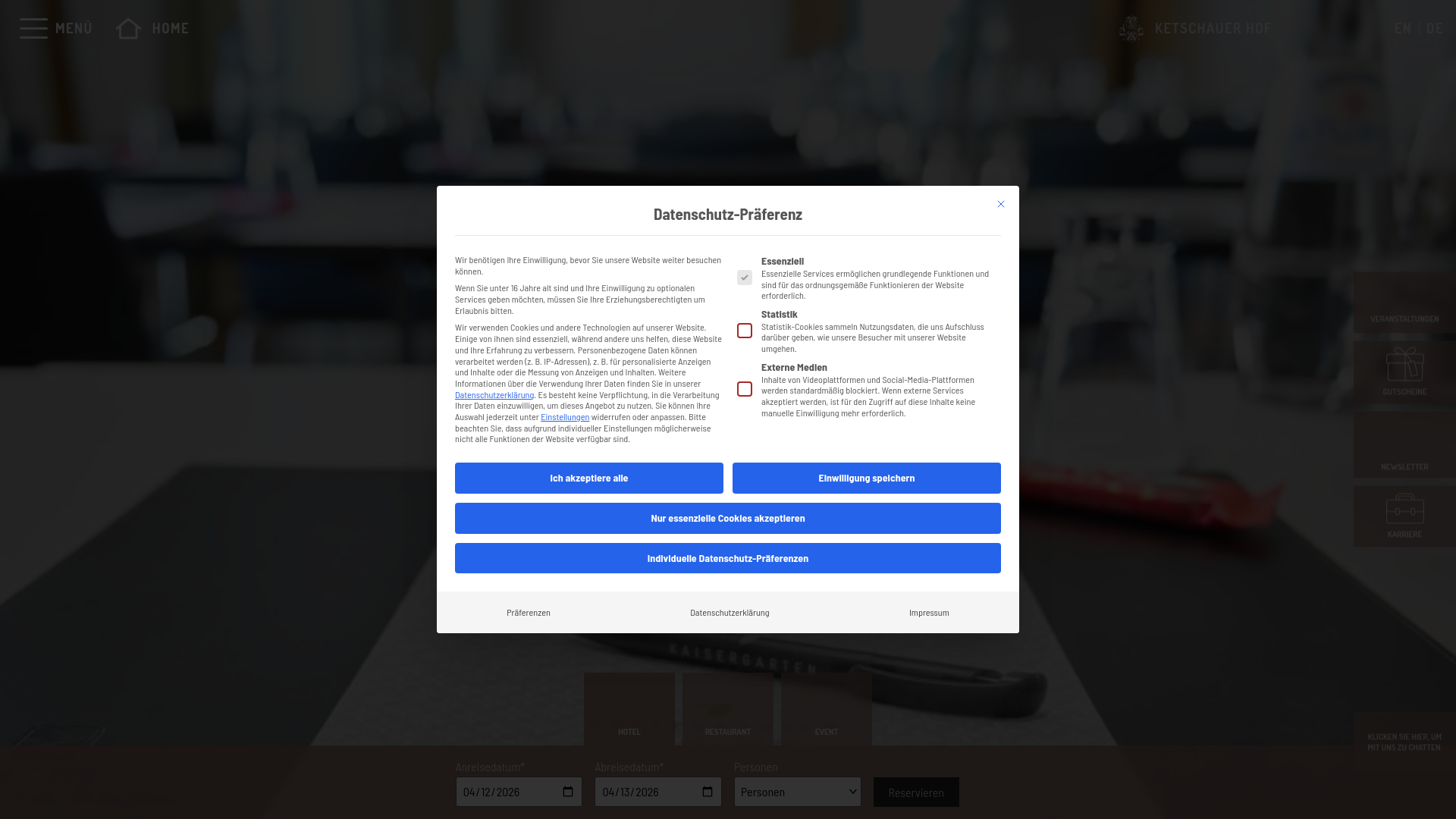website screenshot of https://tagen-deidesheim.com