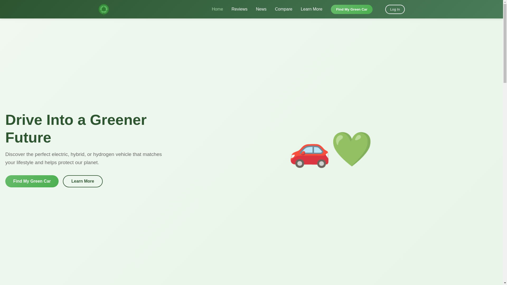 website screenshot of https://findmygreencar.pages.dev/