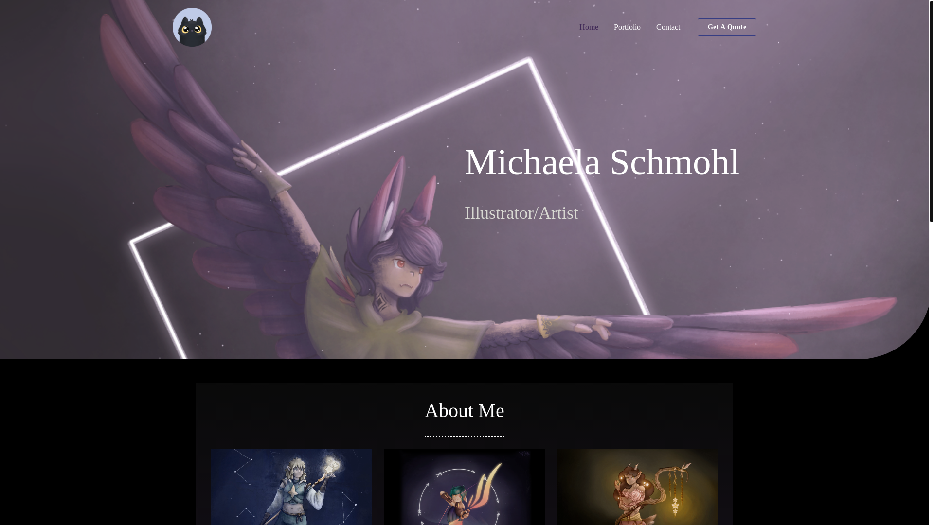 website screenshot of https://michaelaschmohl.art/