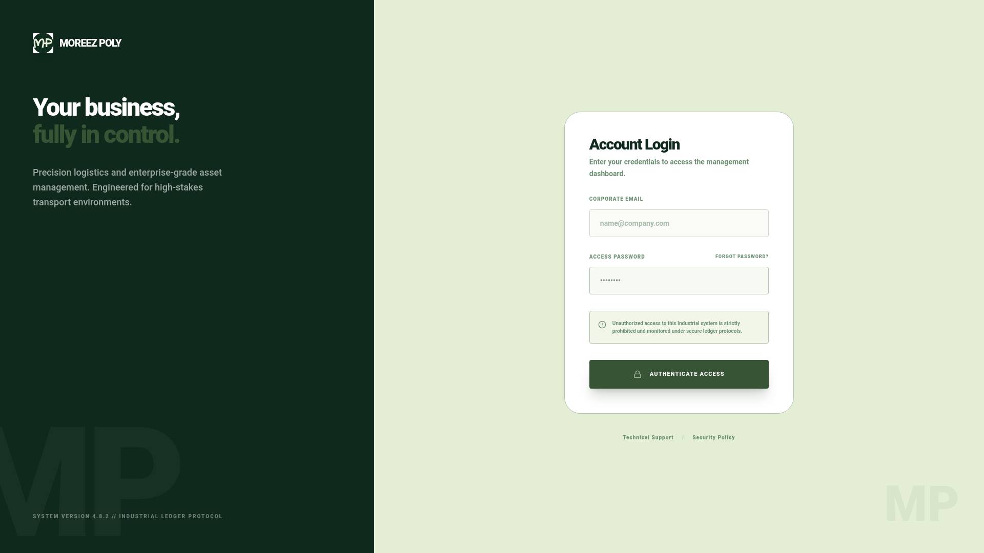 website screenshot of https://moreezpolyventures.com