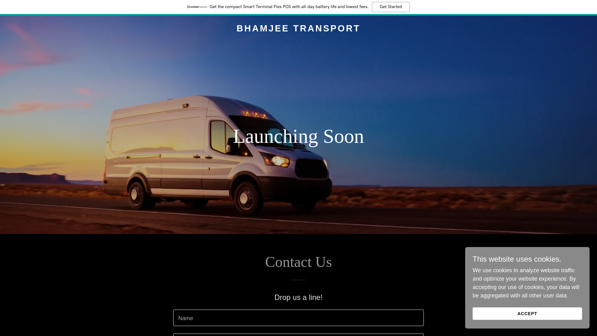 website screenshot of https://bhamjeetransport.com