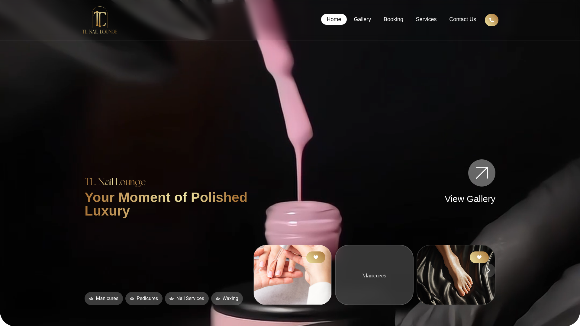 website screenshot of https://tlnaillounge.com/