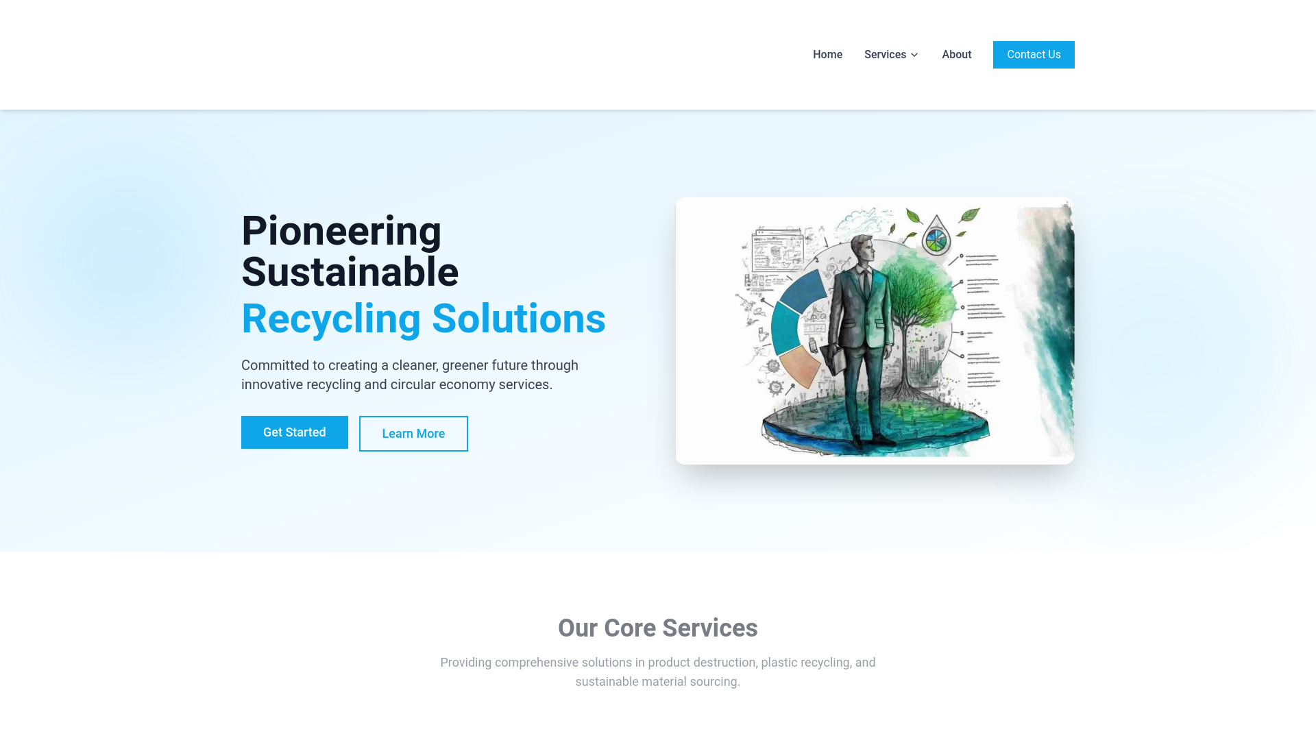 website screenshot of https://wastelesscorp.com
