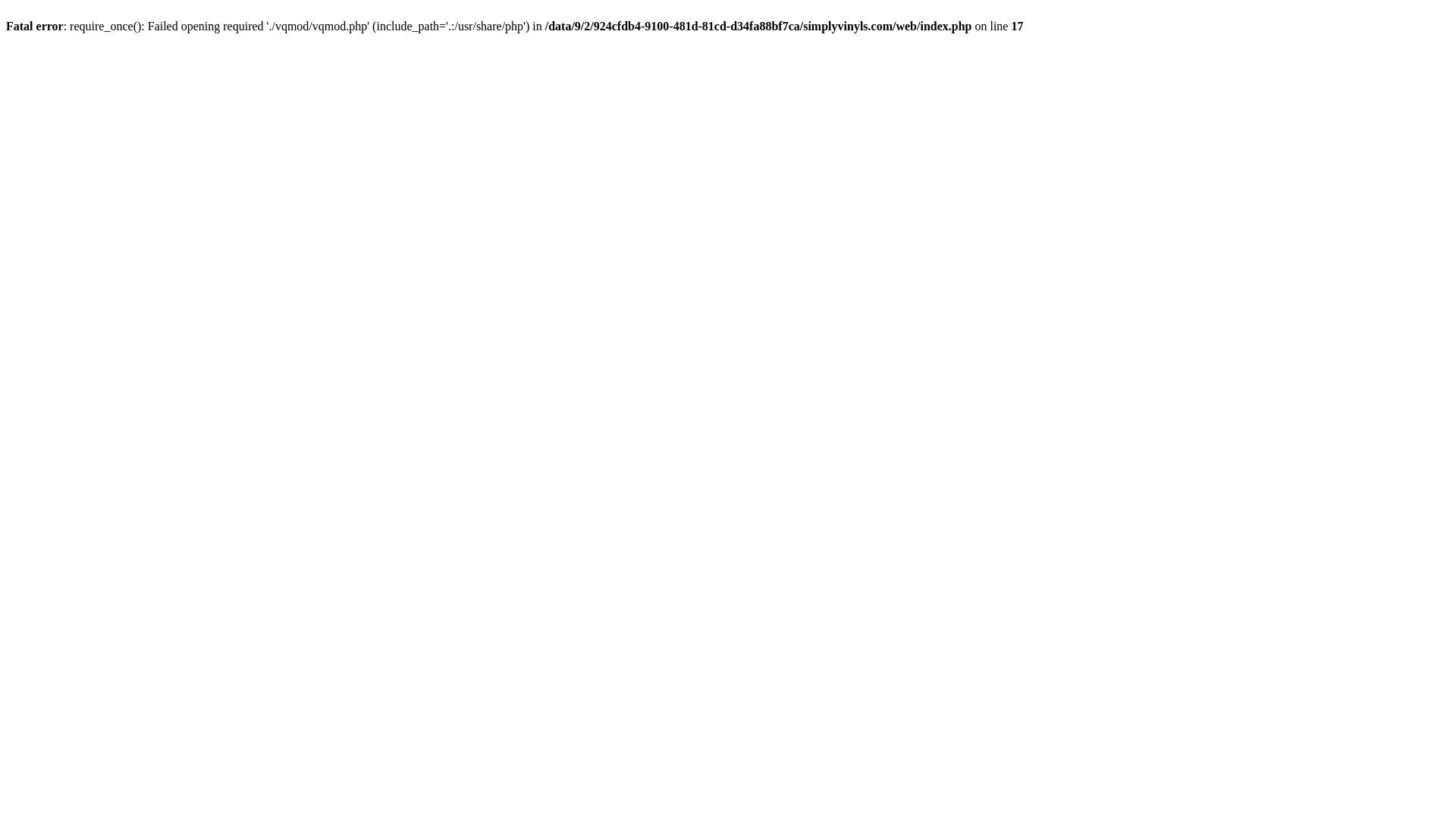 website screenshot of https://simplyvinyls.com/