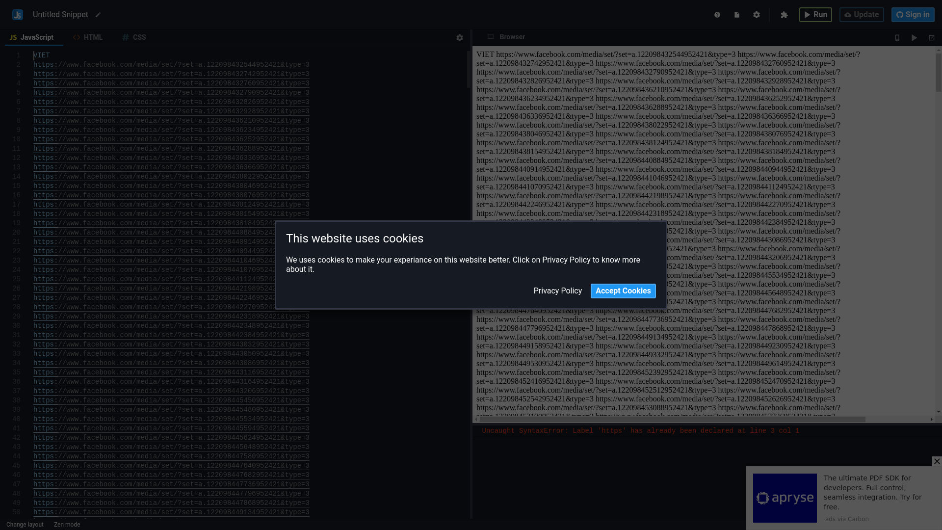 website screenshot of https://jsitor.com/7NUQiBsac1D