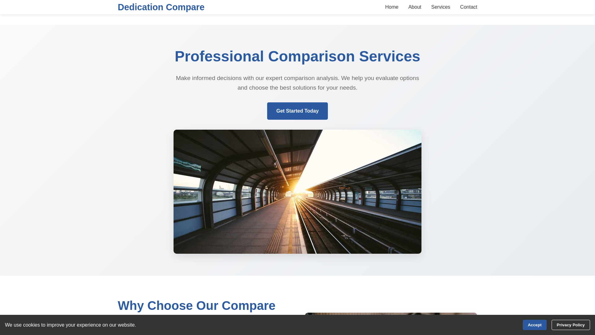 website screenshot of https://dedicationcompare.cyou/