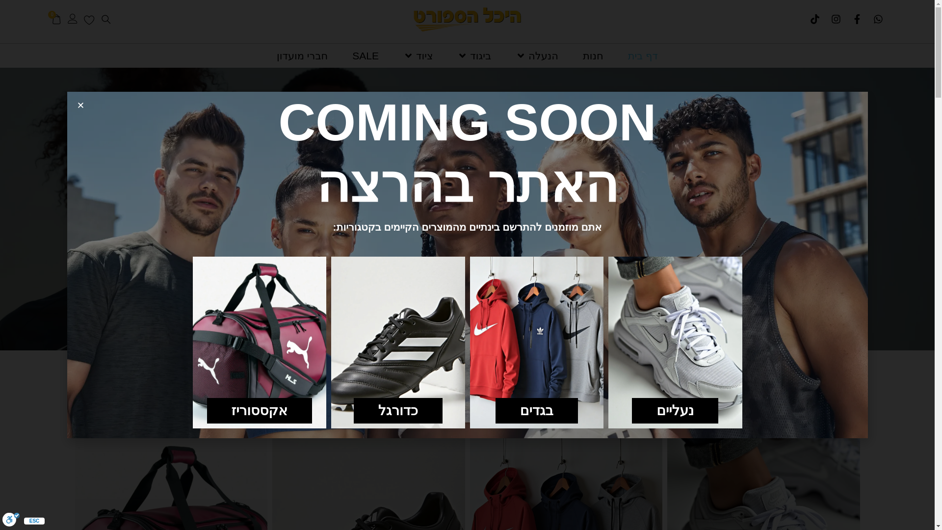 website screenshot of https://sporthall.co.il/