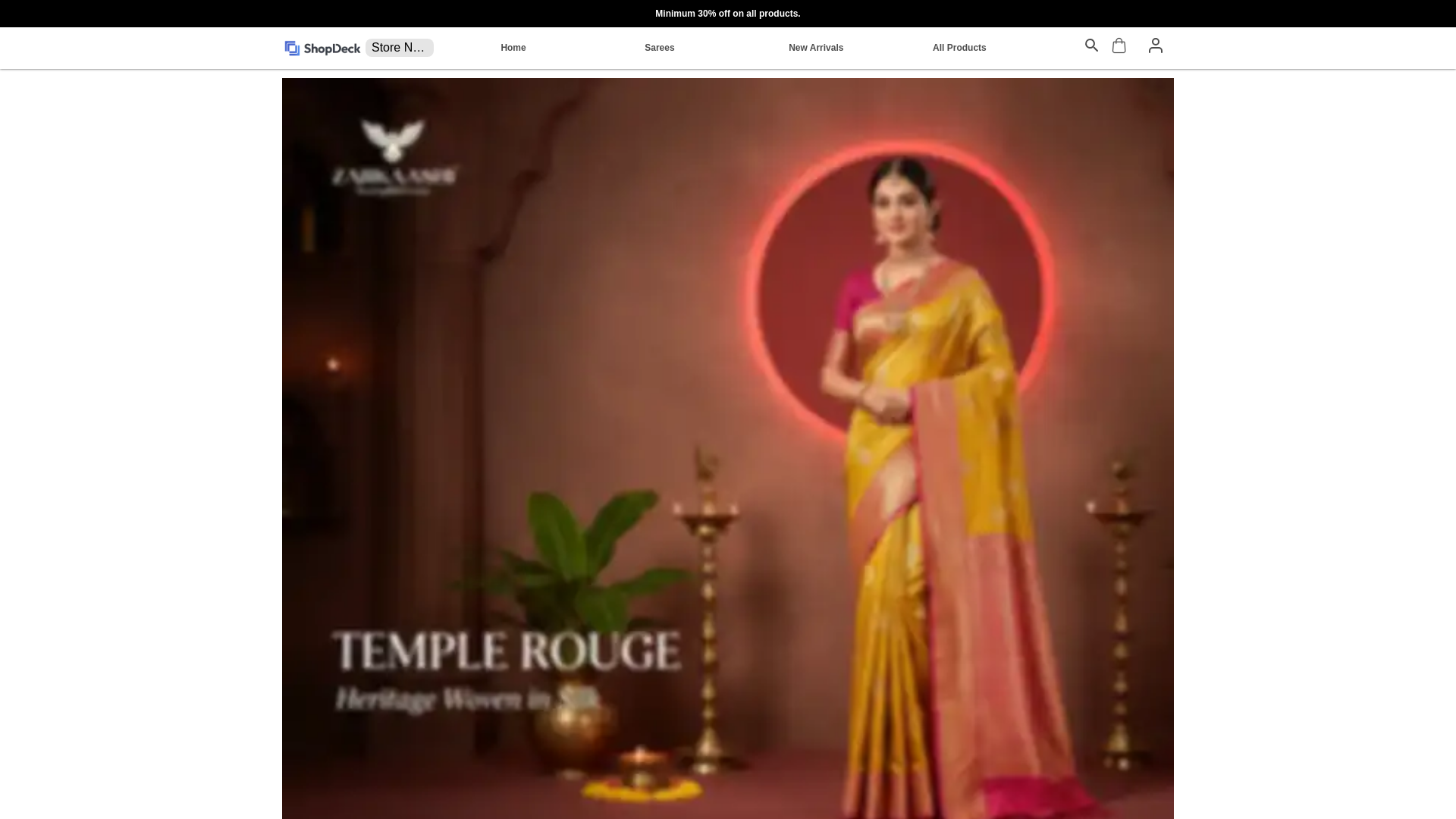 website screenshot of https://evolenzafashion.in/