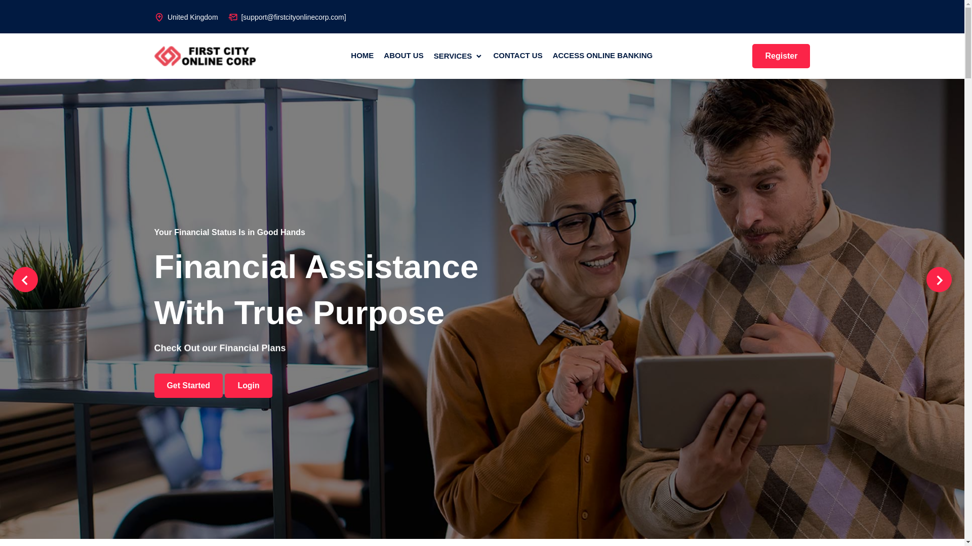 website screenshot of https://firstcityonlinecorp.com/