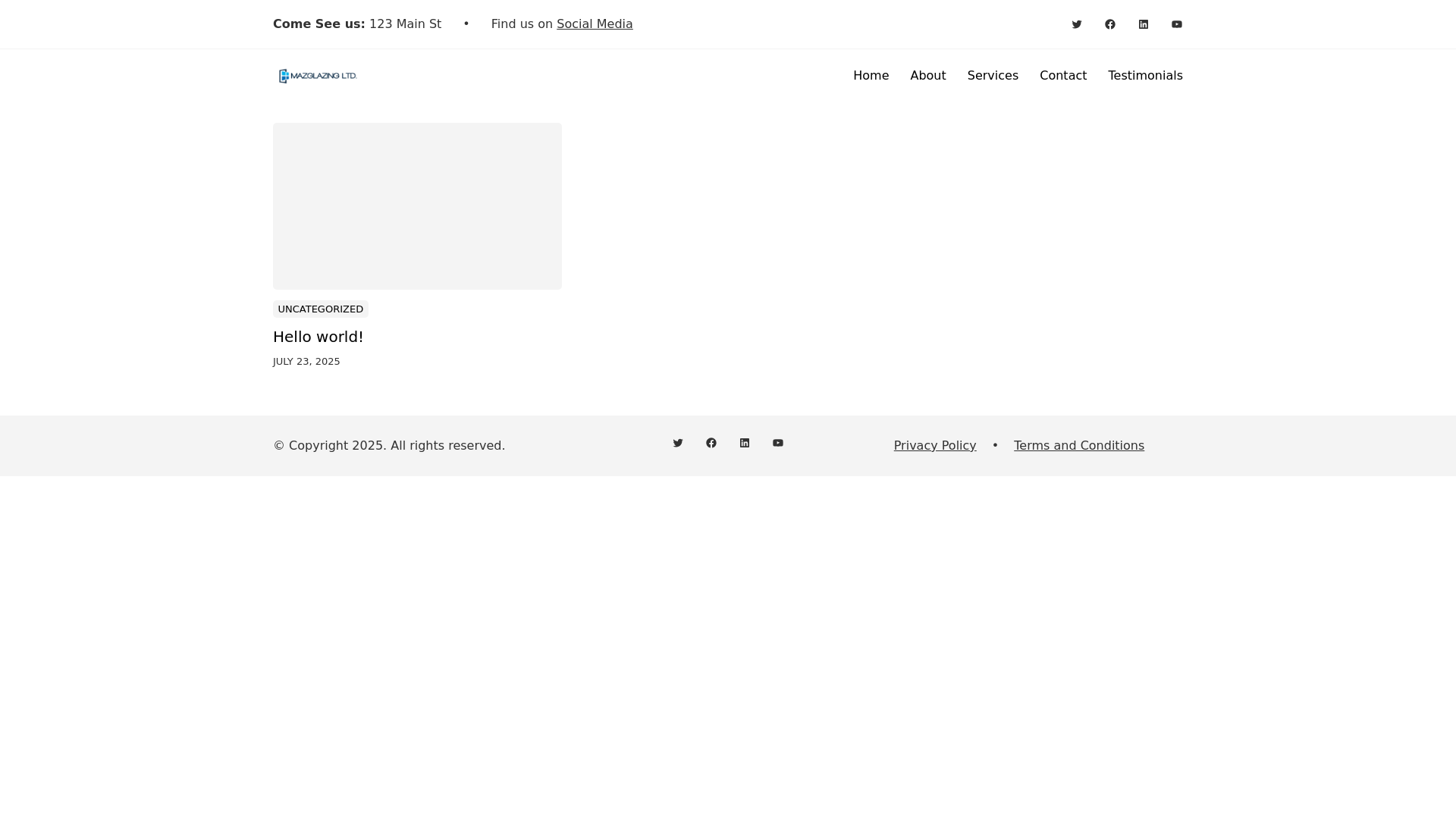 website screenshot of https://mazglazing.co.uk/
