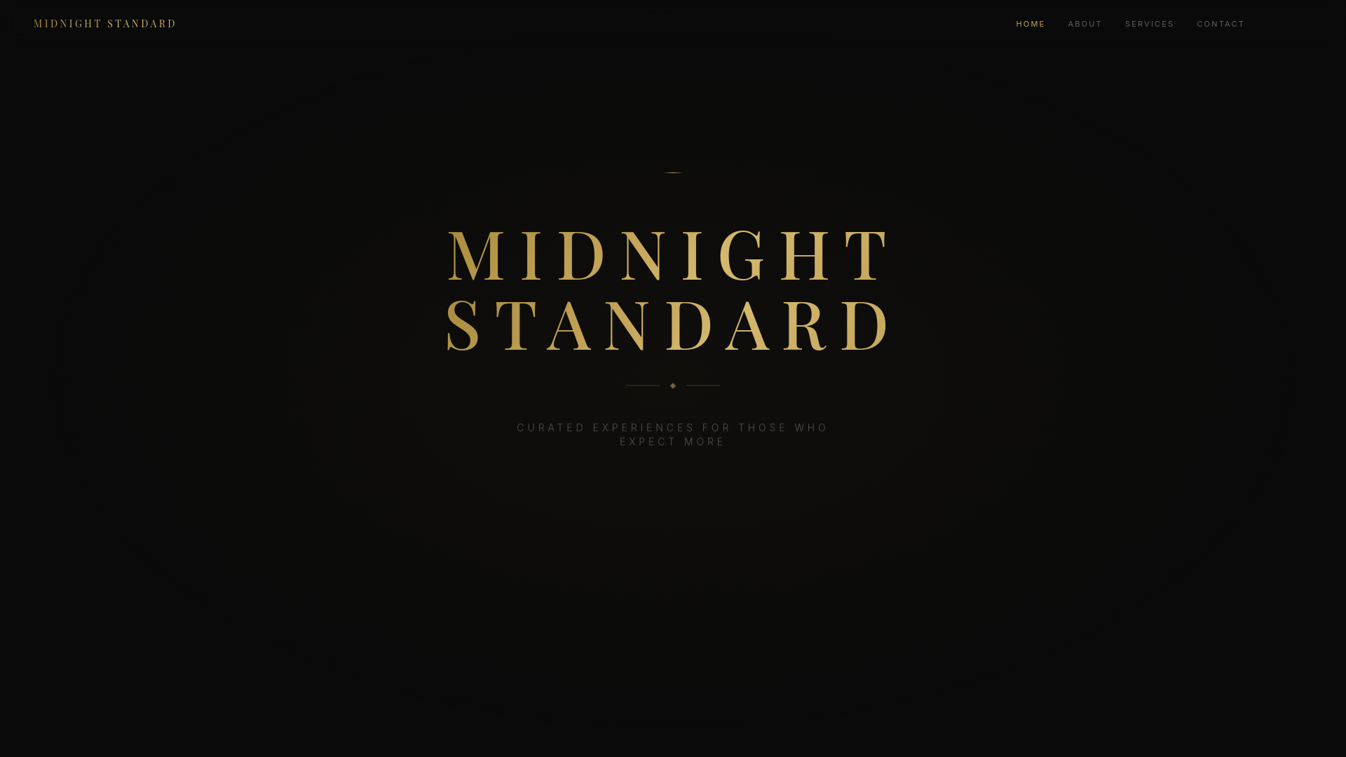 website screenshot of https://midnightstandard.co/