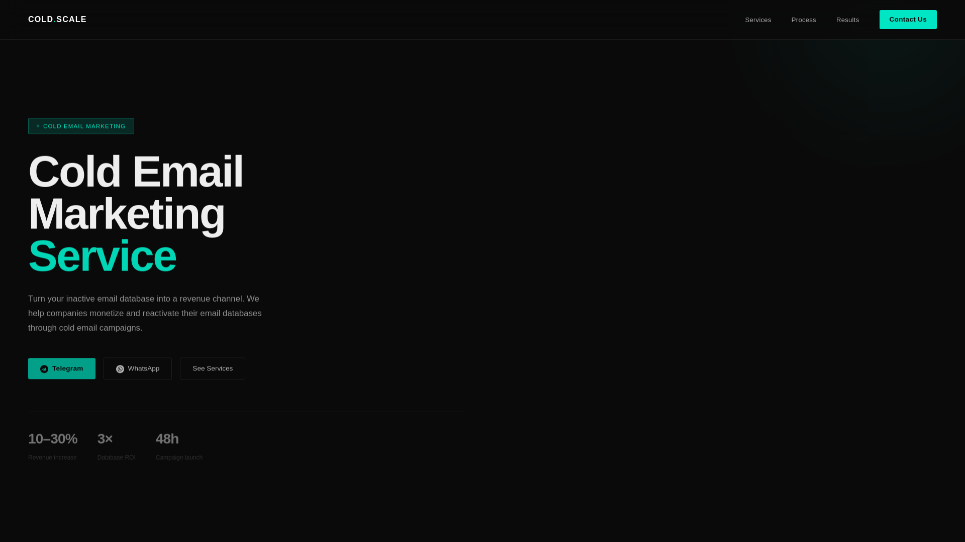 website screenshot of https://coldscale.pro/
