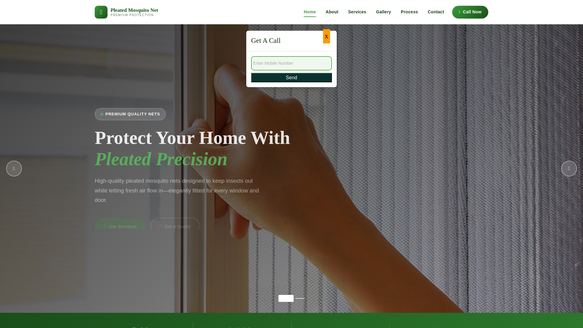 website screenshot of https://pleated-mosquitonet.com/