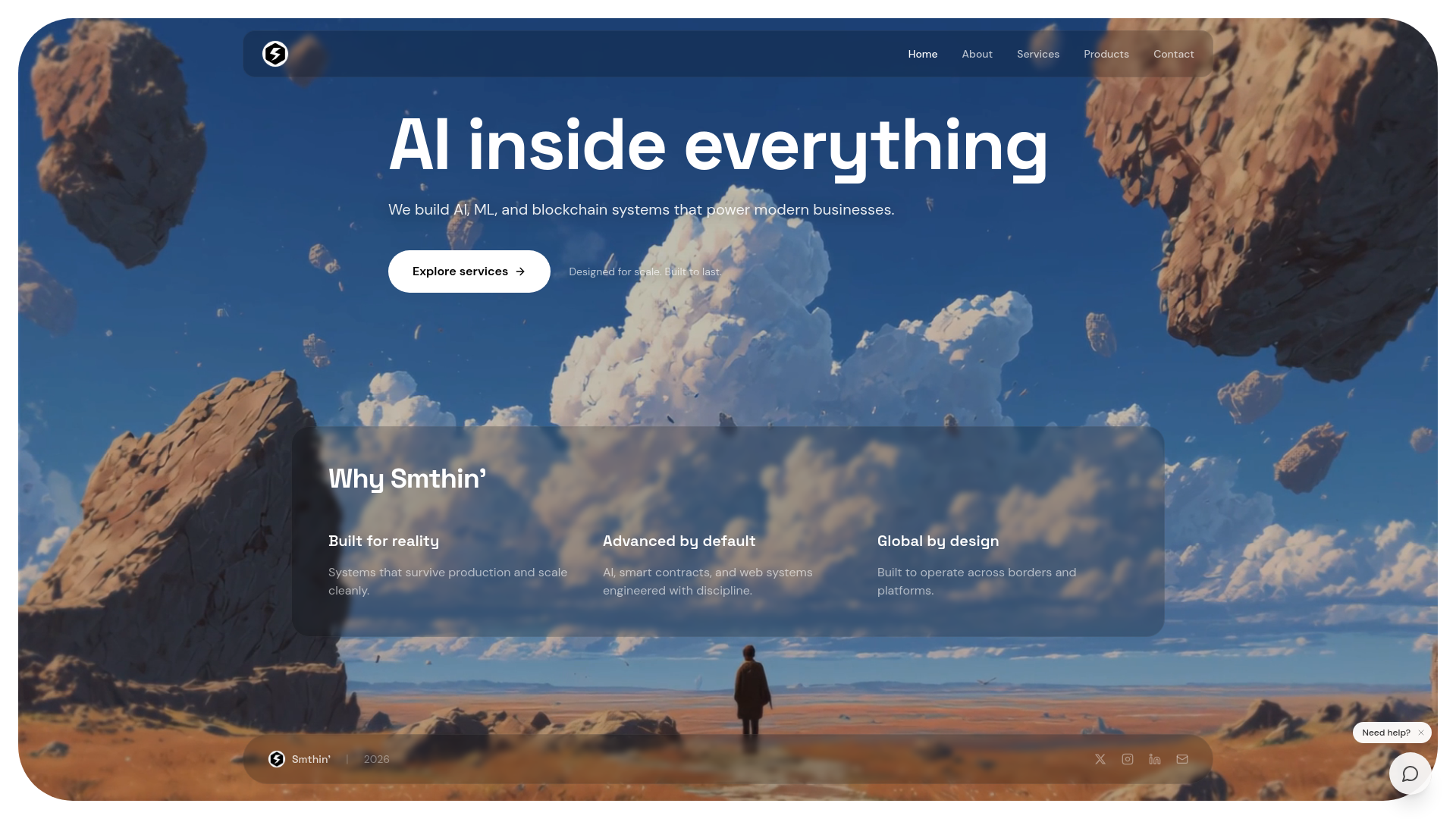website screenshot of https://smthin.us/