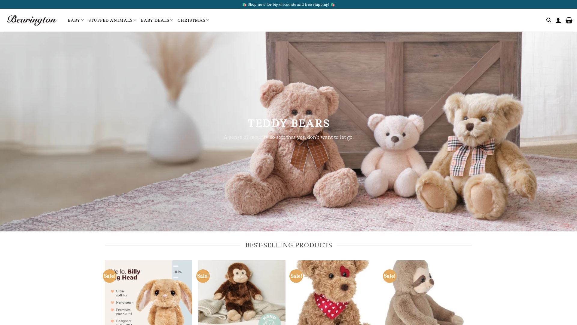 website screenshot of https://bearingtoncollectionsale.com/