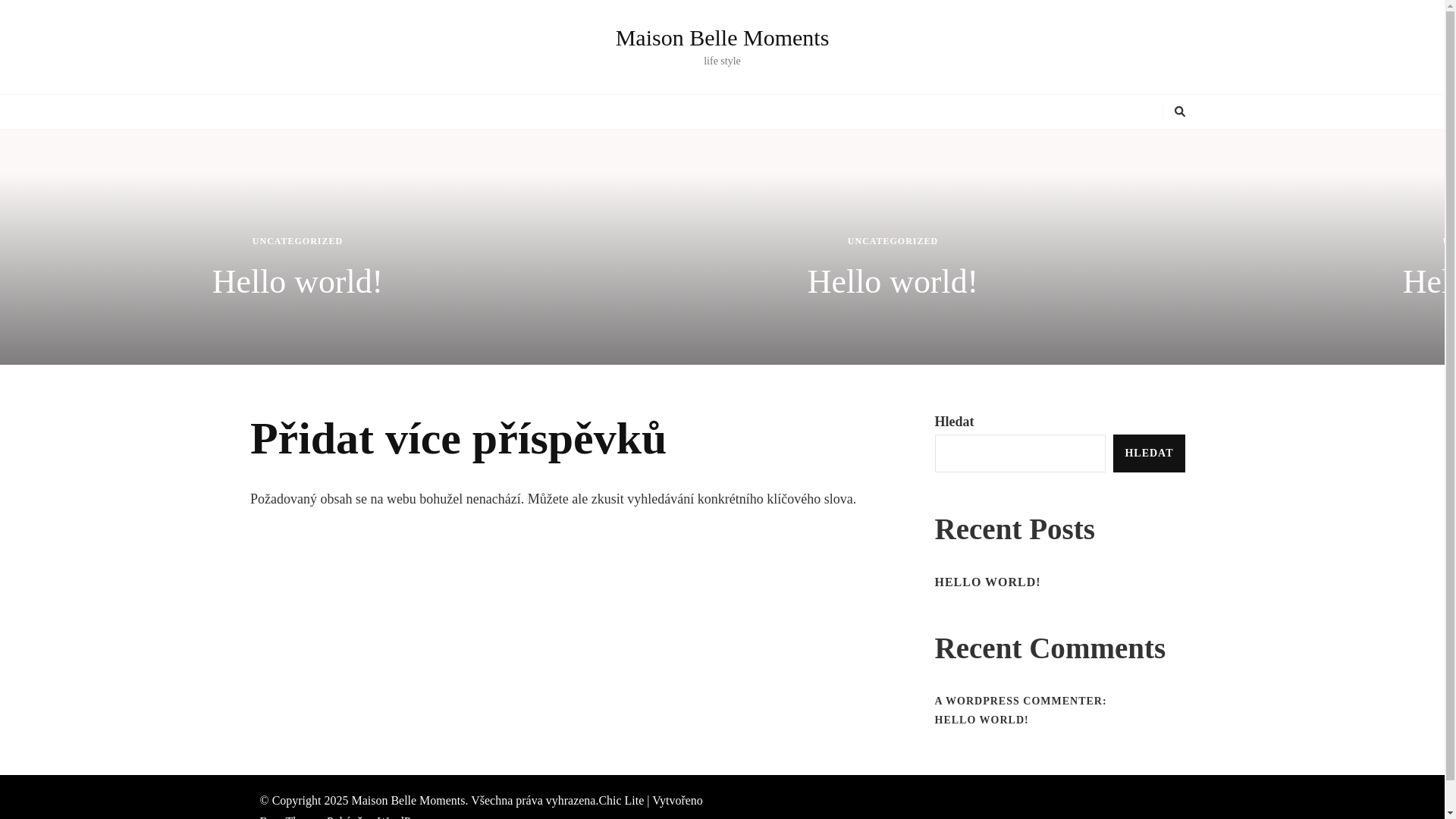 website screenshot of https://maisonbellemoments.cz/