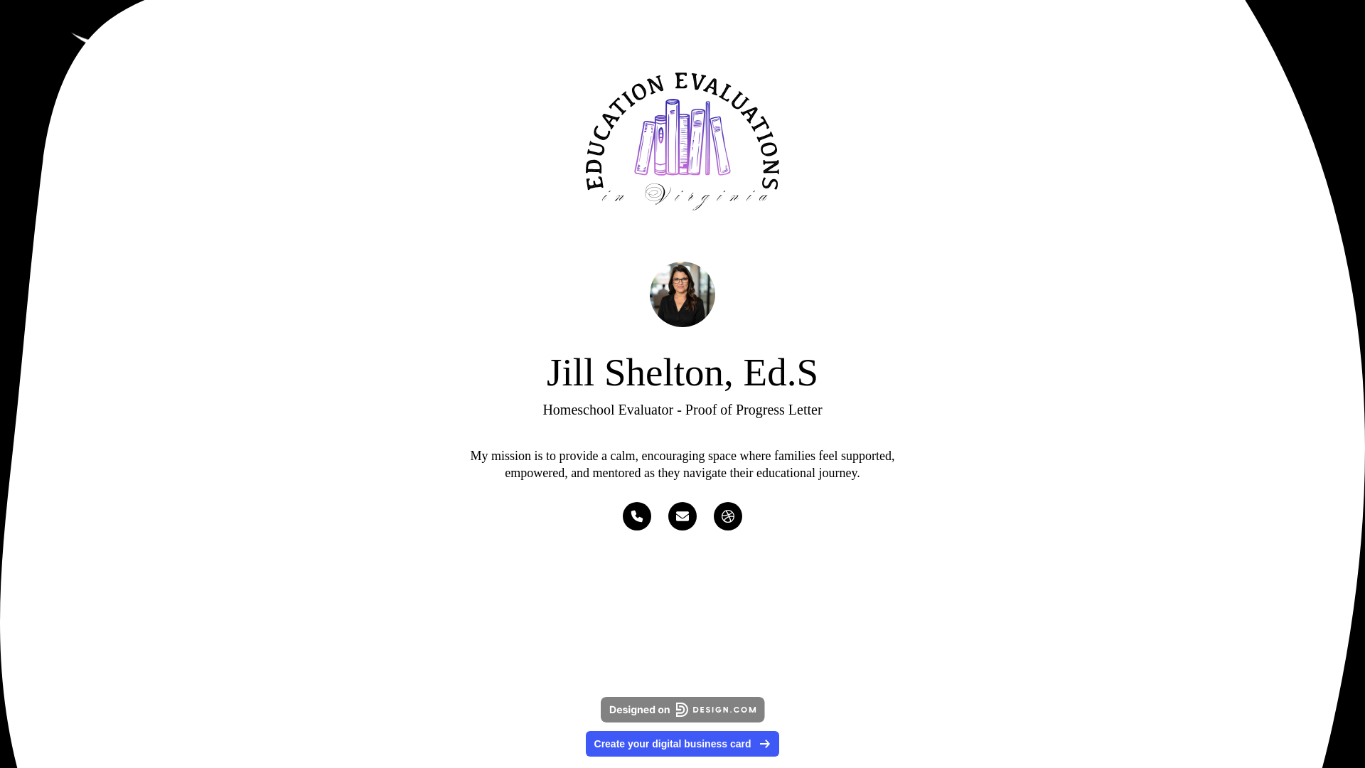 website screenshot of https://educationevaluations.org/