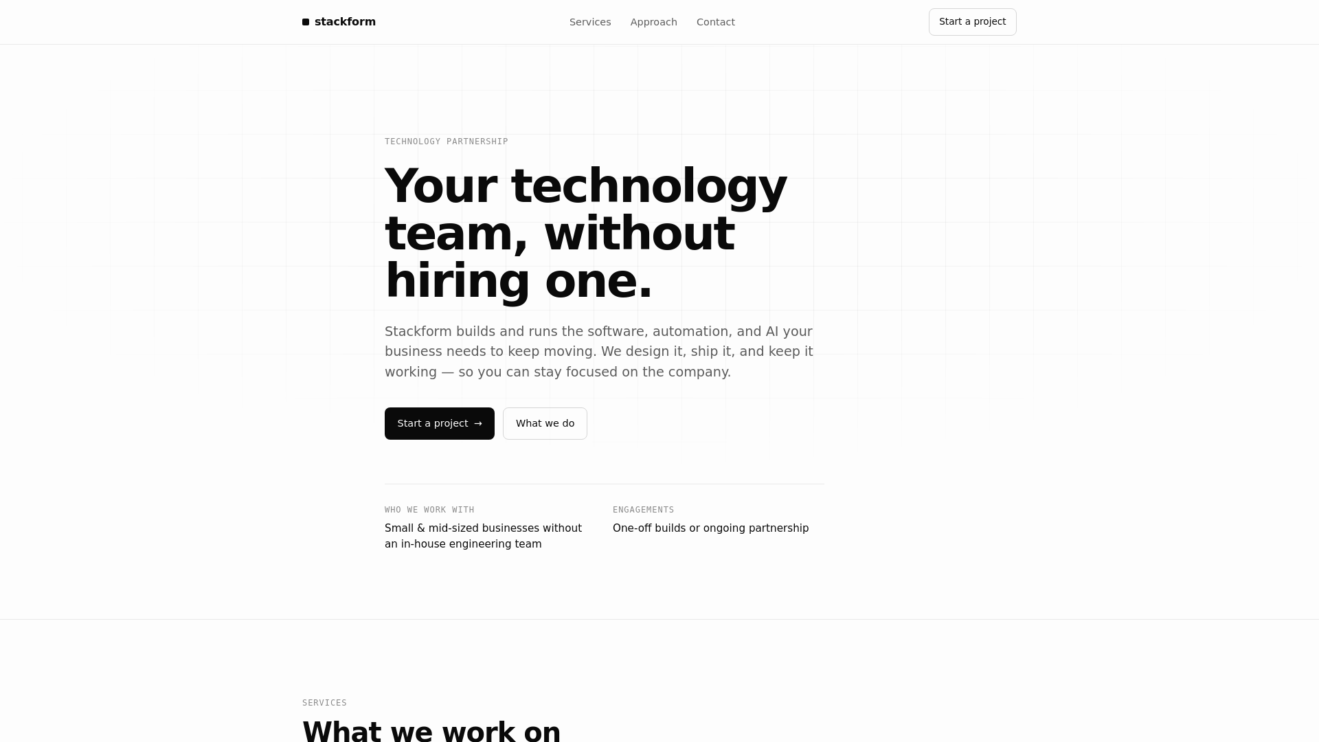 website screenshot of https://stackform.pages.dev/