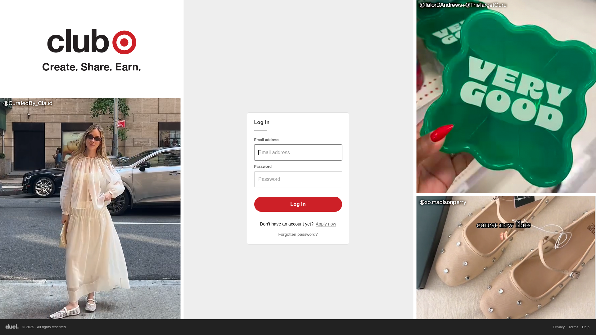 website screenshot of https://clubtarget.store/