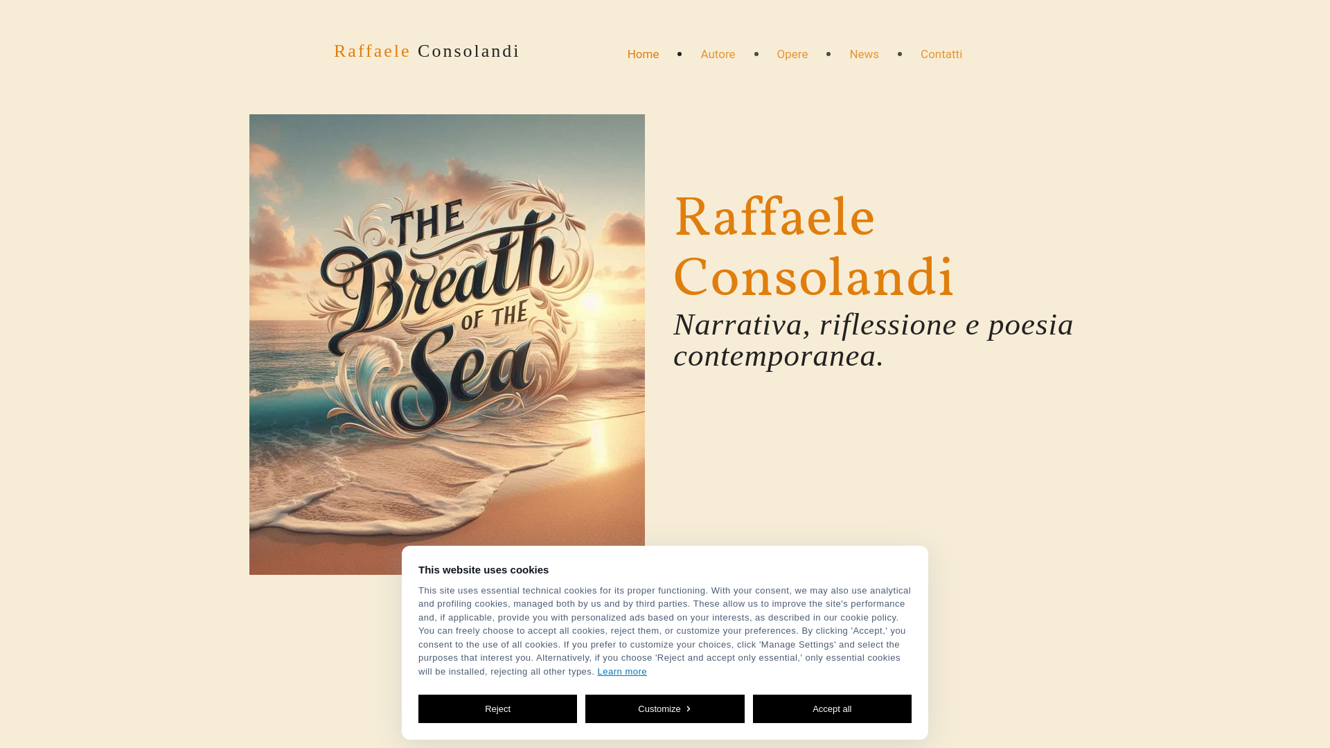 website screenshot of https://raffaeleconsolandi.com/