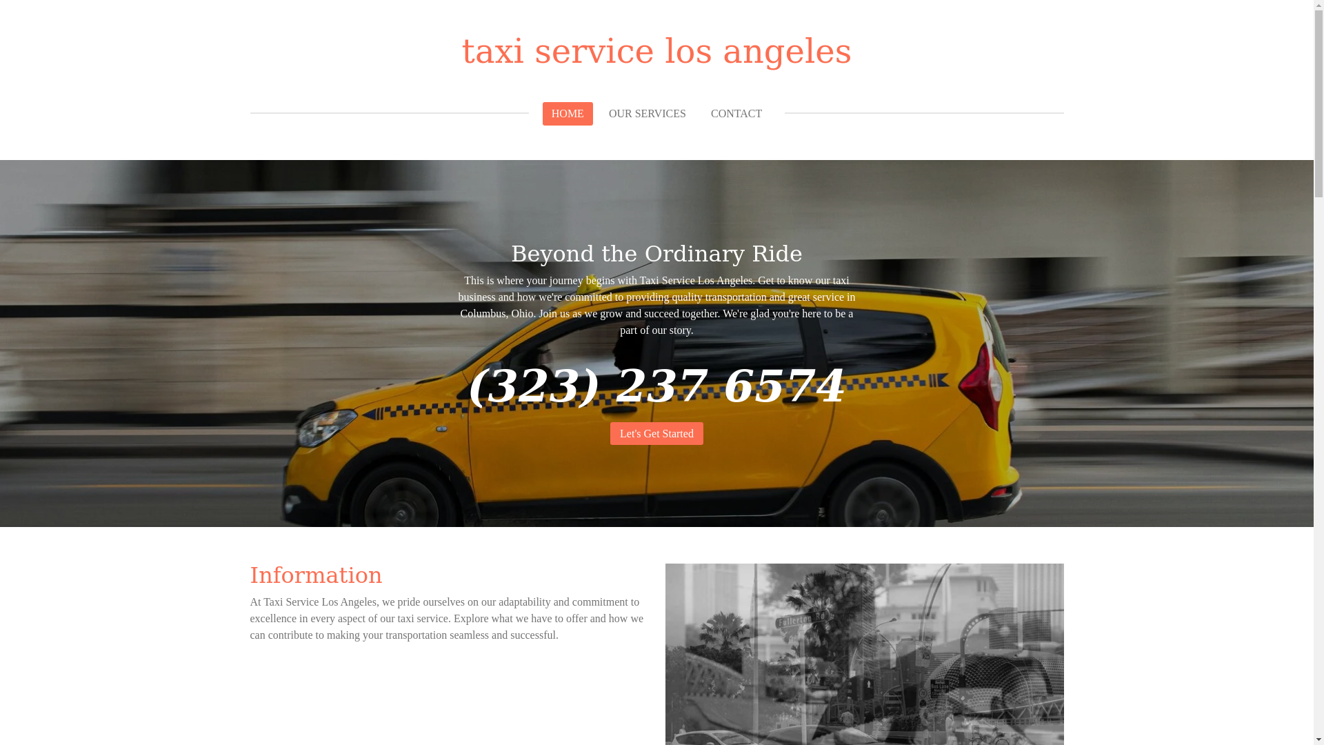 website screenshot of https://taxi-service-los-angeles.com/